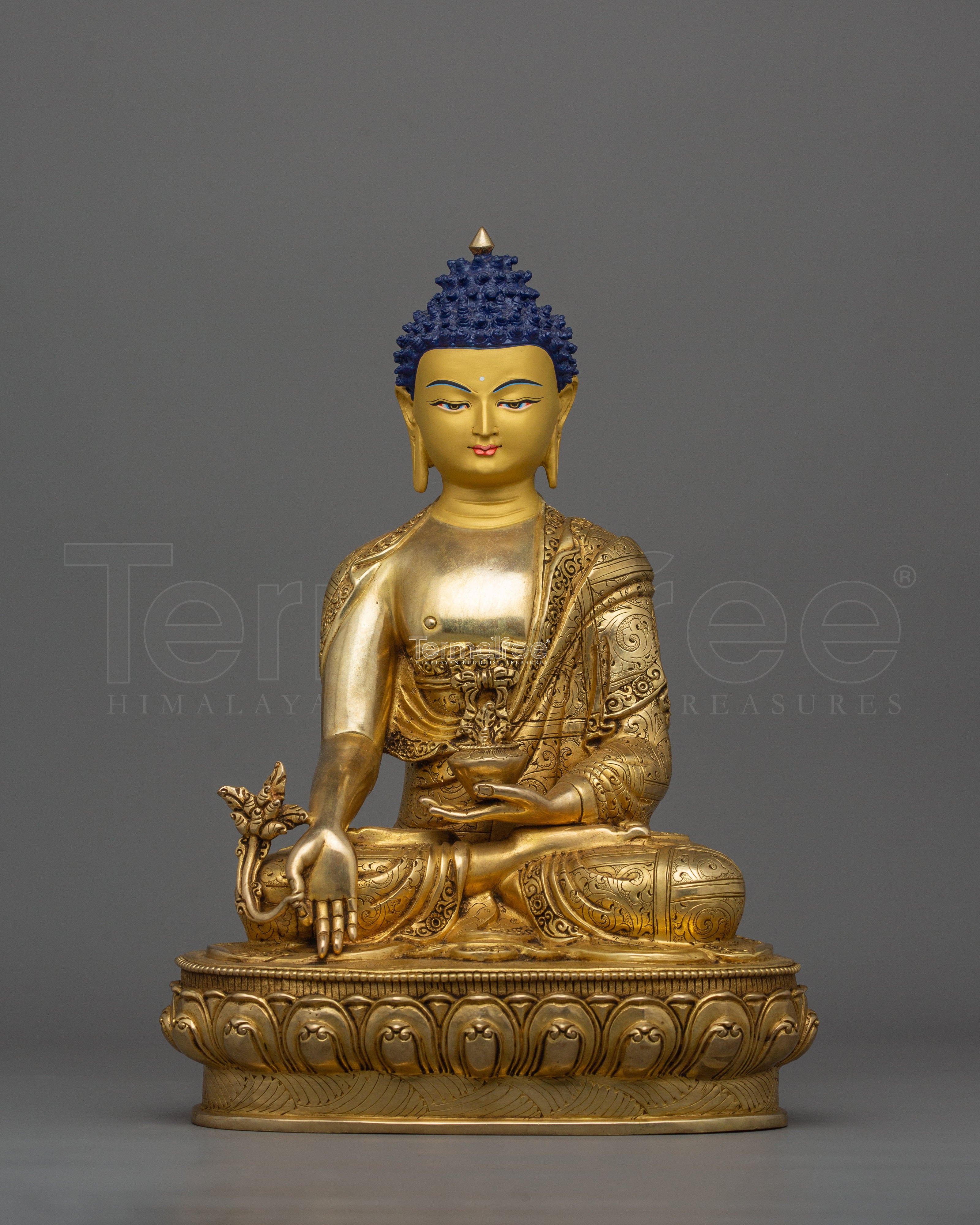 Bhaishajyaguru Tibetan Healing Buddha Sculpture | Sangye Menla Lord of Medicine