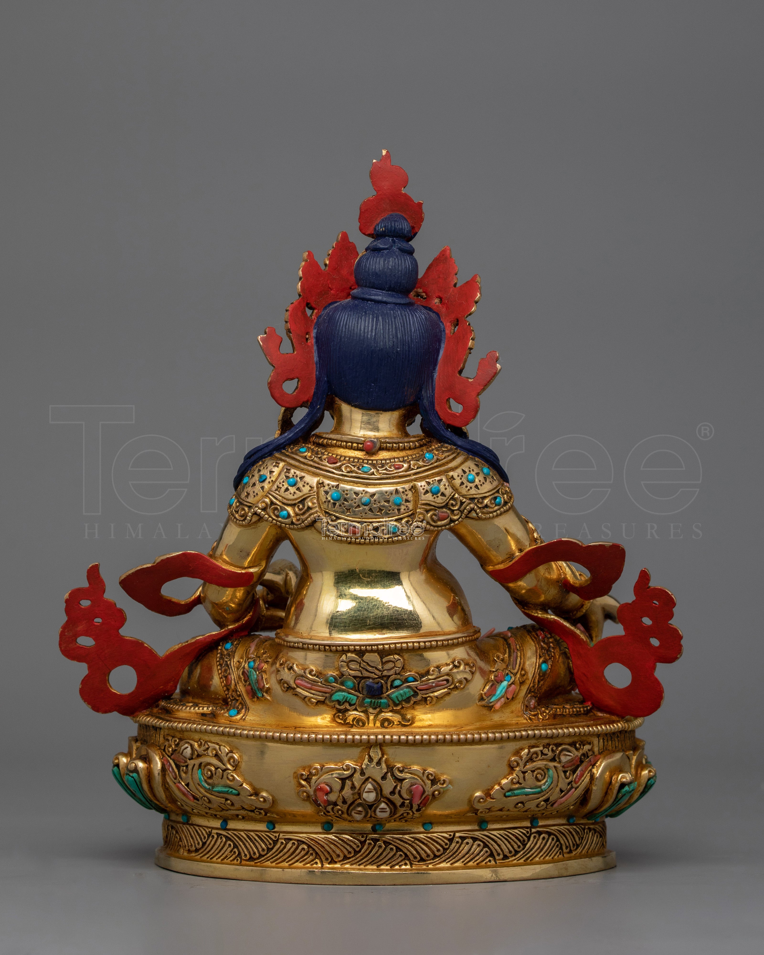 Dzambhala Wrathful God of Wealth and Prosperity Figurine | Hindu Kubera Shrine Decor