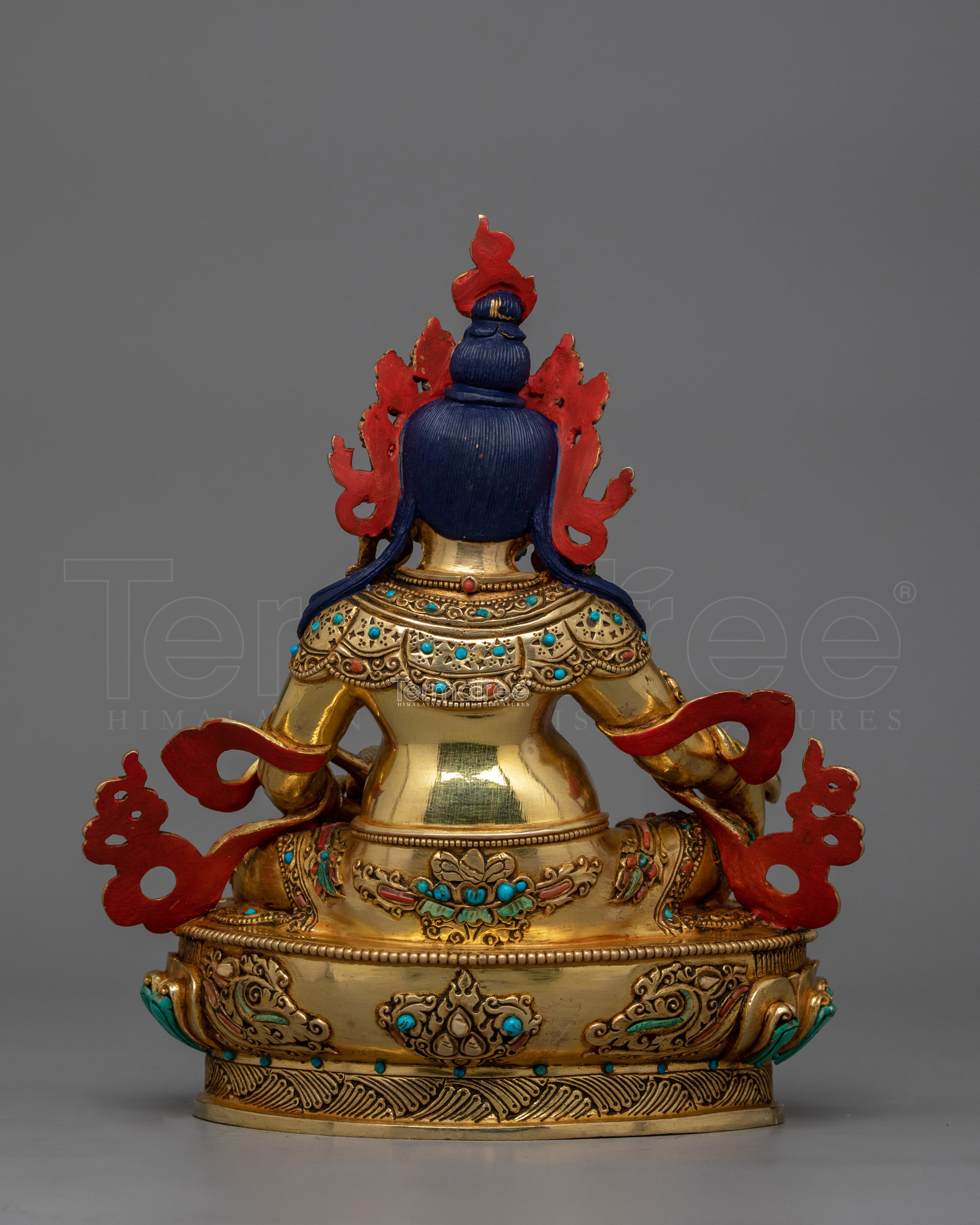 Dzambhala Buddhist Deity of Fortune and Wealth Figurine | Kubera for Divine Blessings