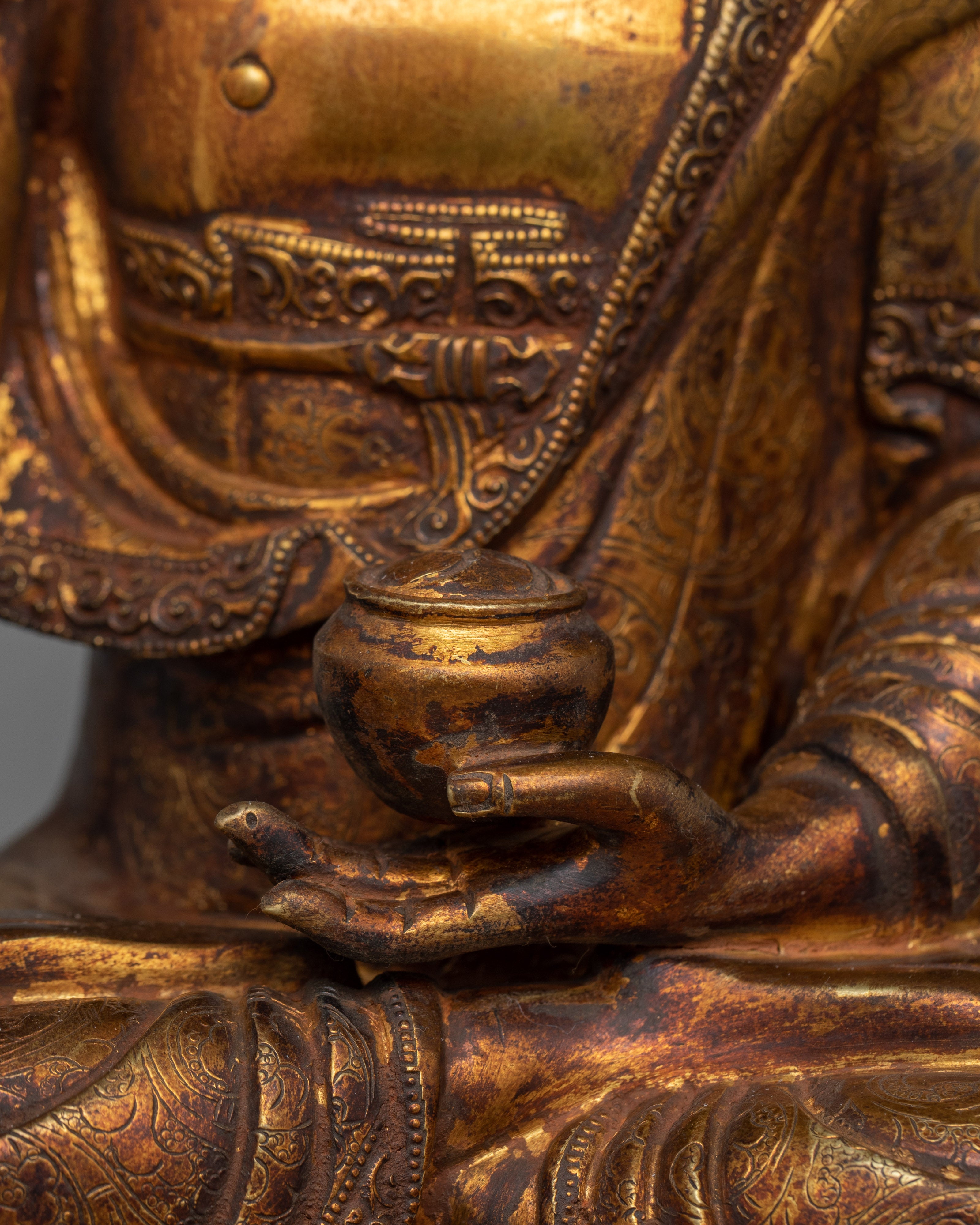 Antique Crown Shakyamuni Buddha Figurine | The Historical Buddha Shakyamuni Buddha