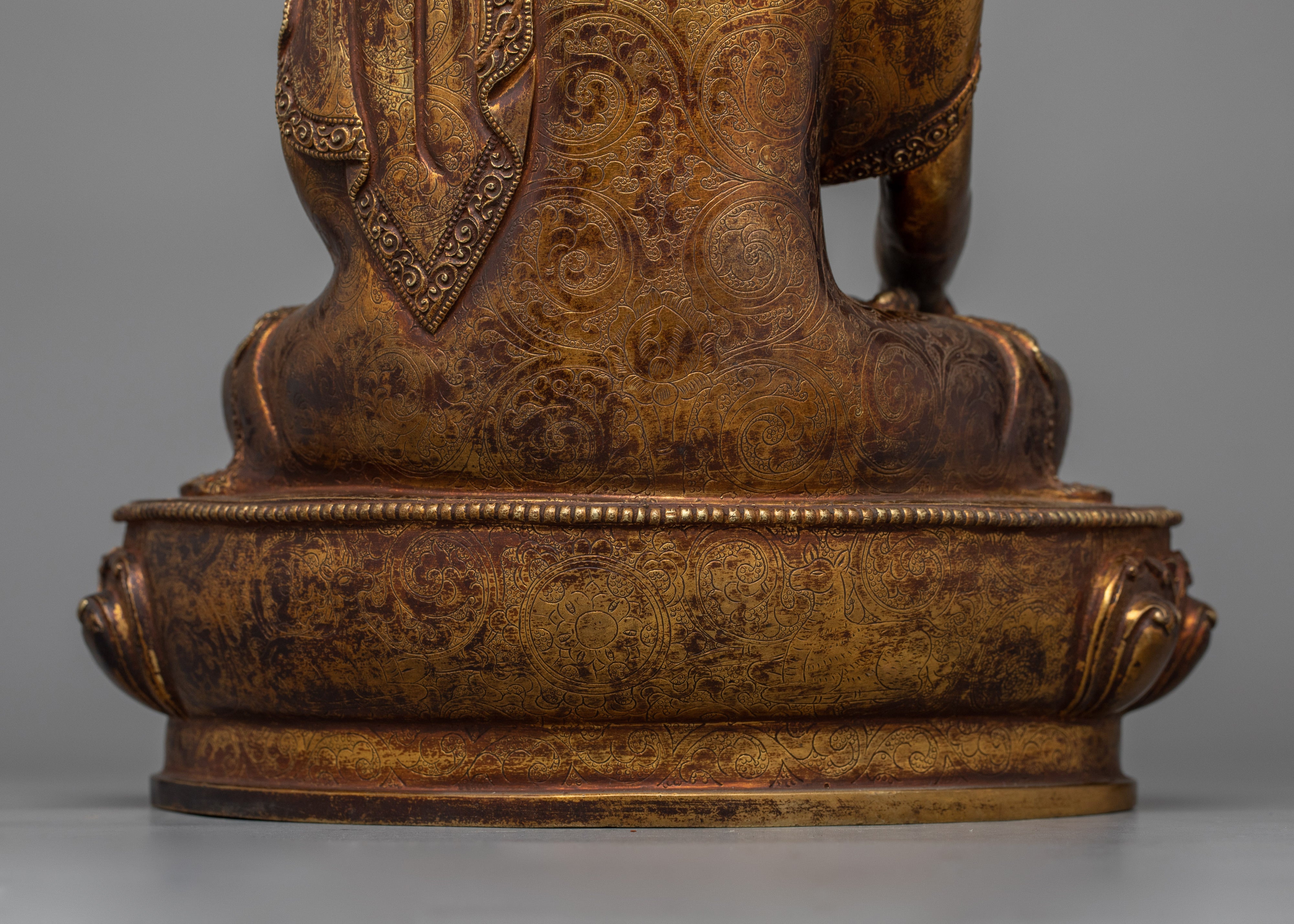 Antique Crown Shakyamuni Buddha Figurine | The Historical Buddha Shakyamuni Buddha