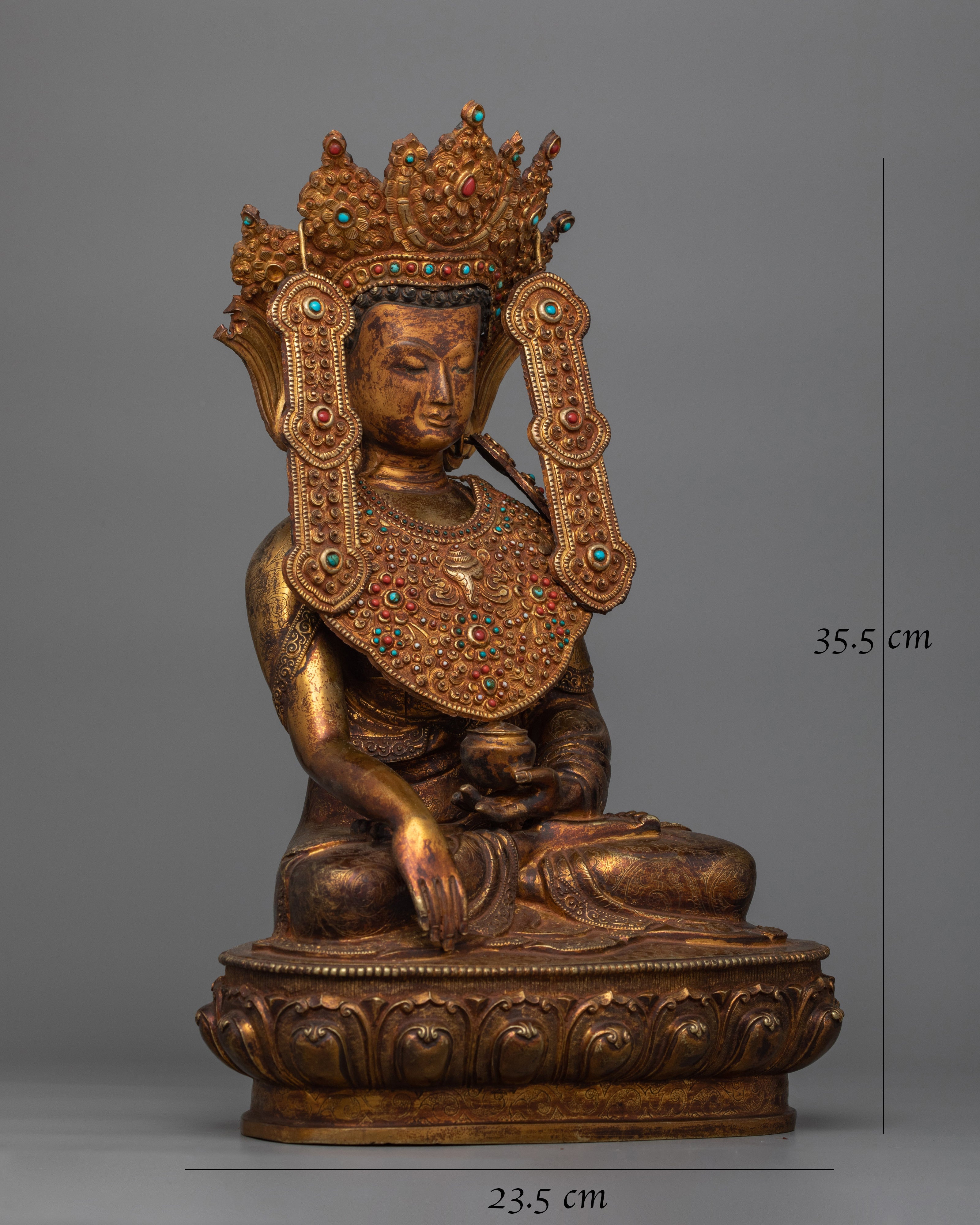 antique-crown-shakyamuni-buddha-figurine