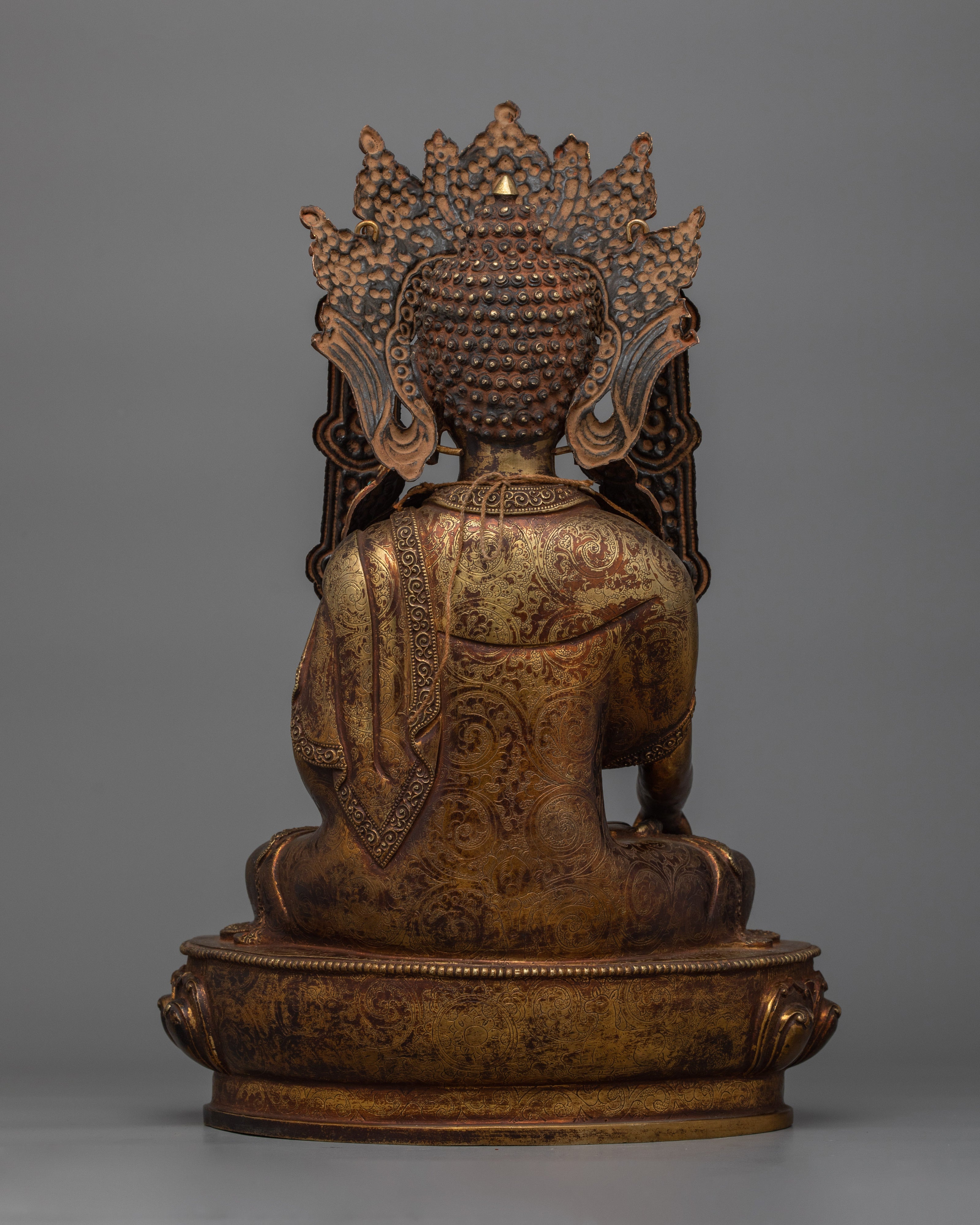 Antique Crown Shakyamuni Buddha Figurine | The Historical Buddha Shakyamuni Buddha