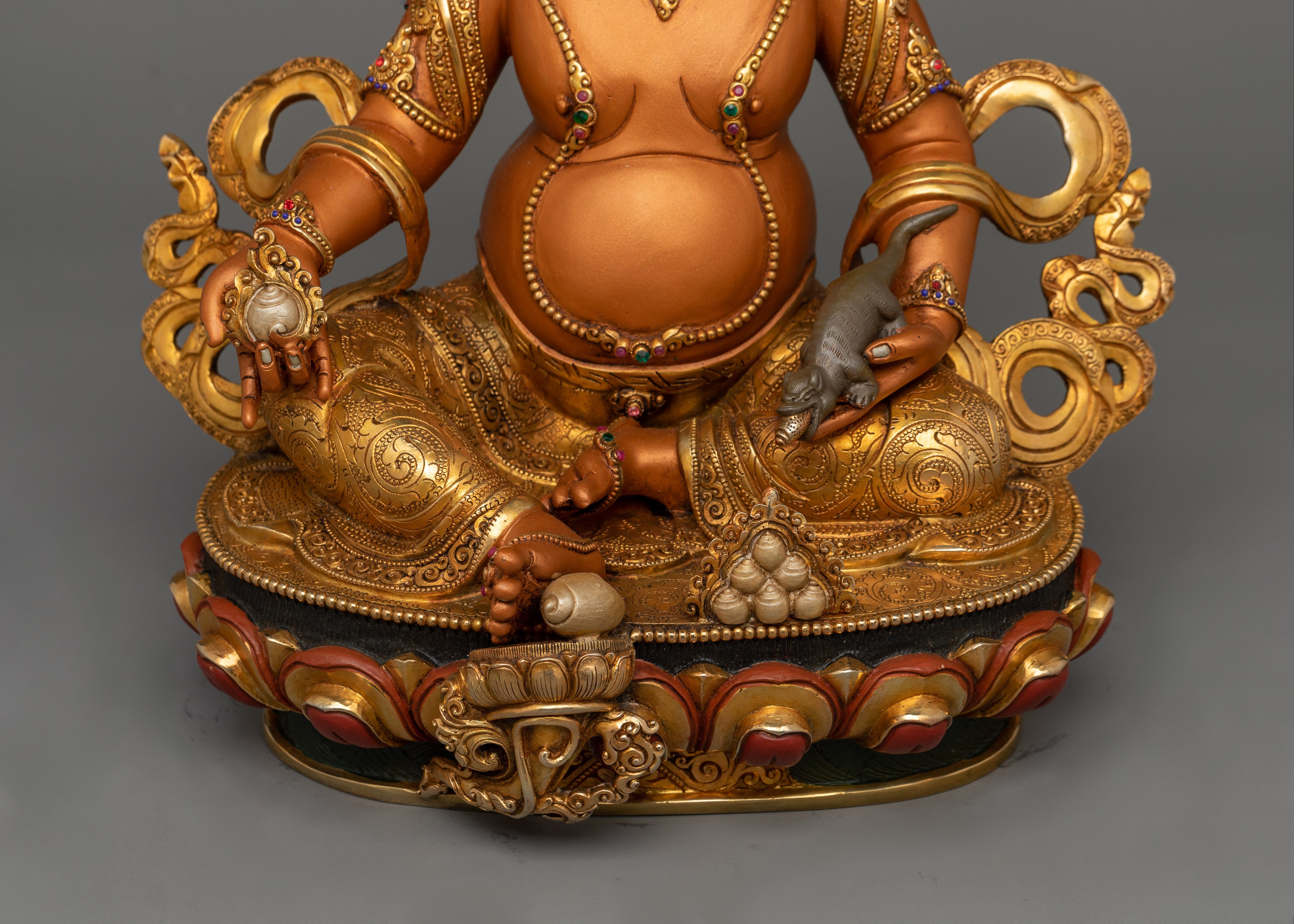 Bodhisattva Dzambhala Figurine for Shrine | Enlightened Wealth Deity