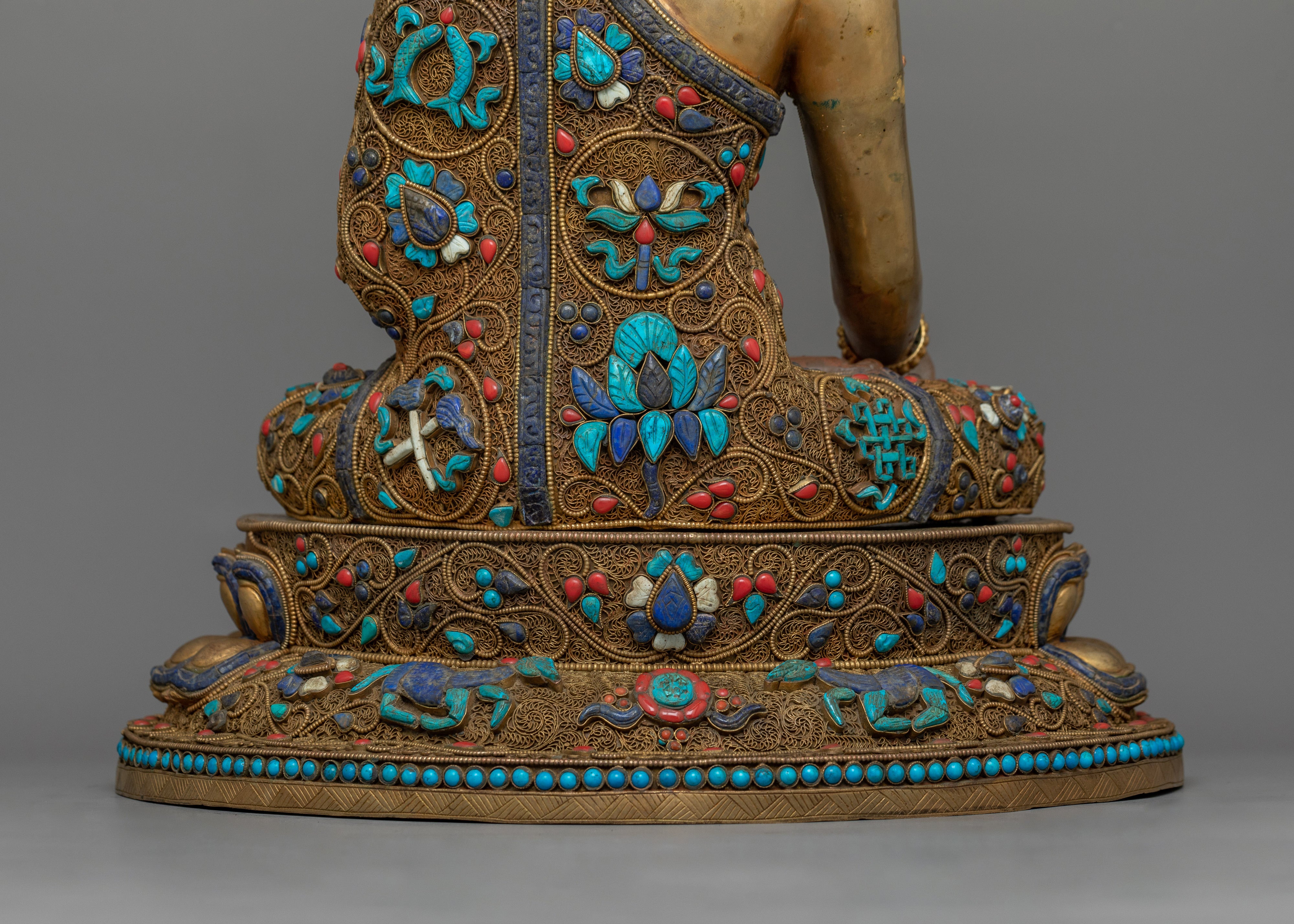 Crowned Enlightened Shakyamuni Buddha Statue | Enlightenment & Meditation Artwork