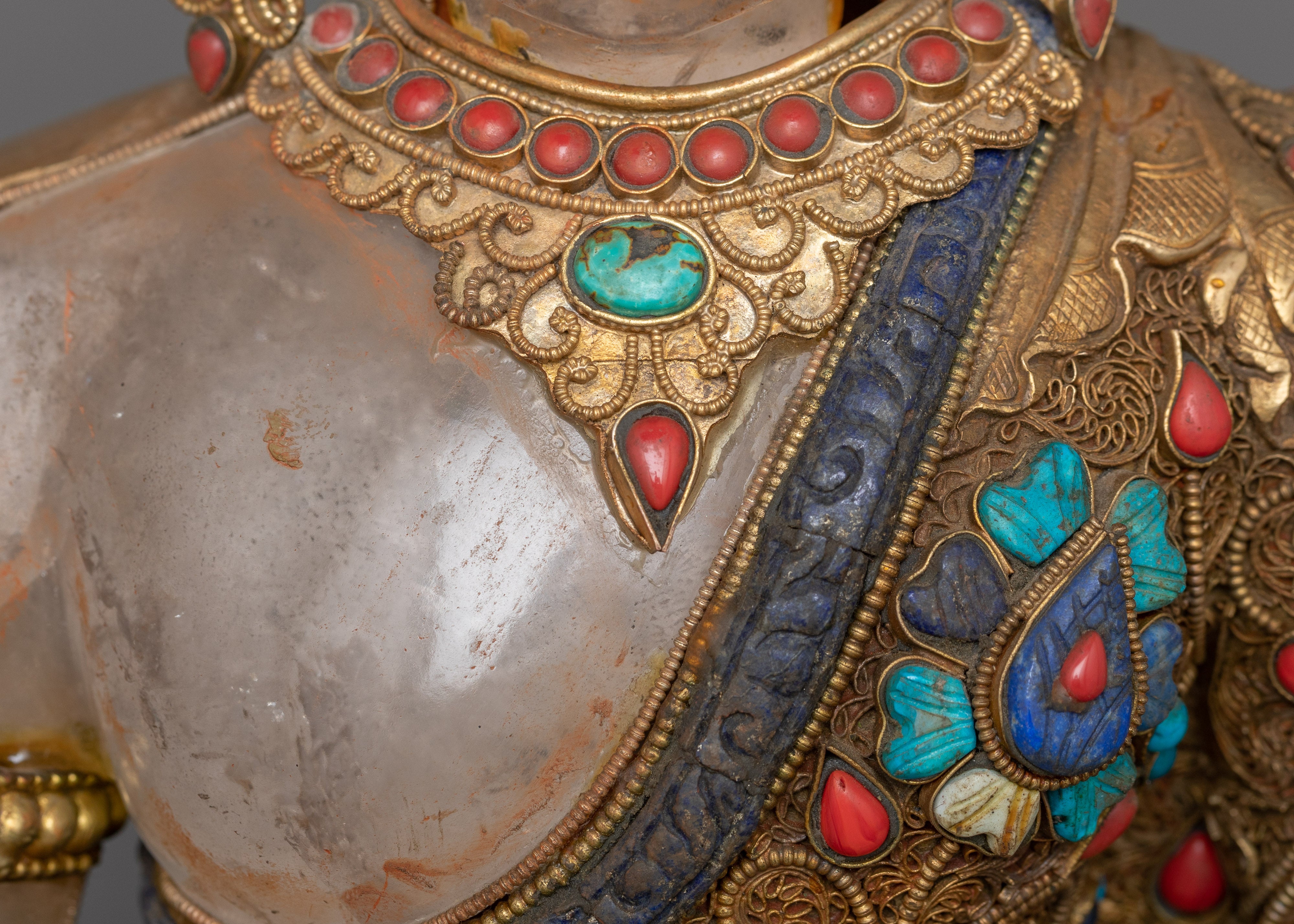 Crowned Enlightened Shakyamuni Buddha Statue | Enlightenment & Meditation Artwork