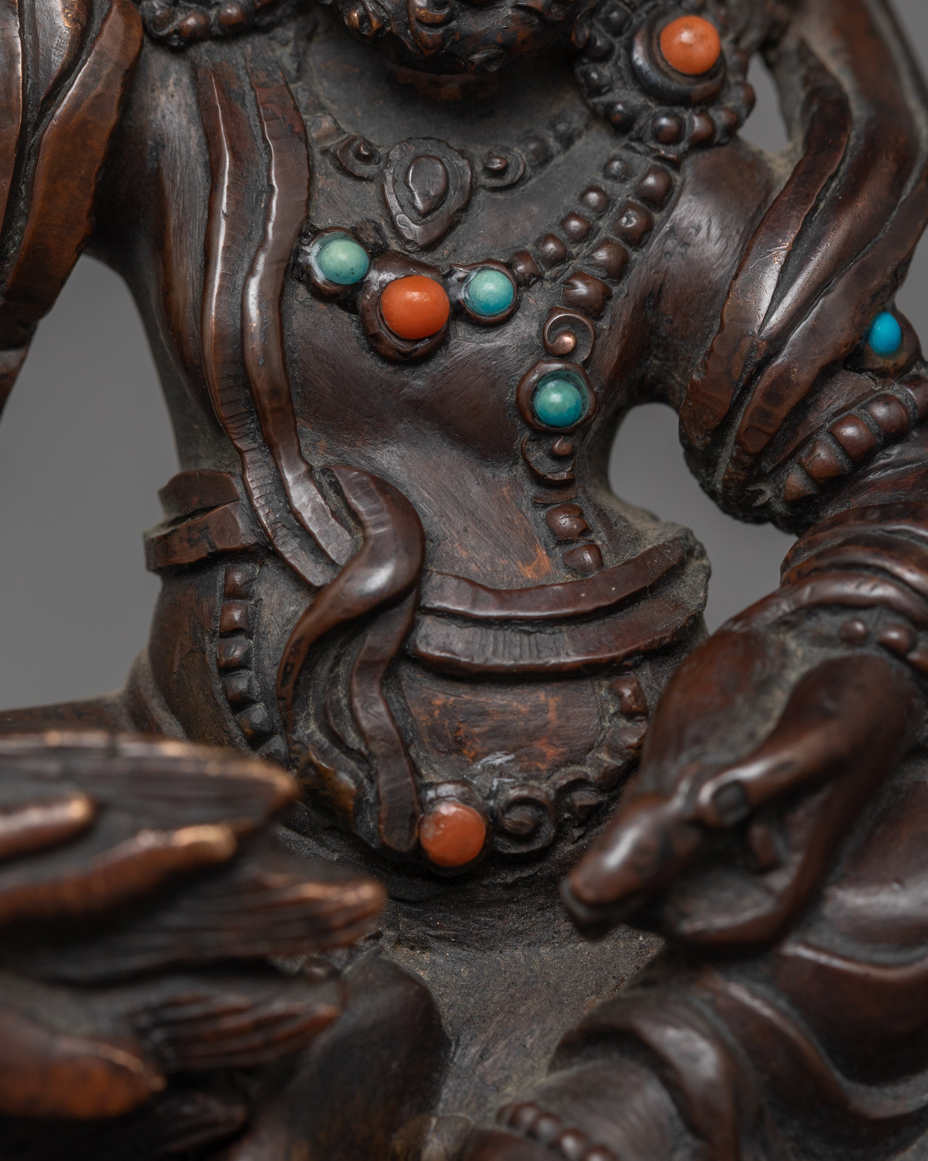 White Dzambhala Wealth Deity Figurine | Statue for Wealth and Abundance Blessings