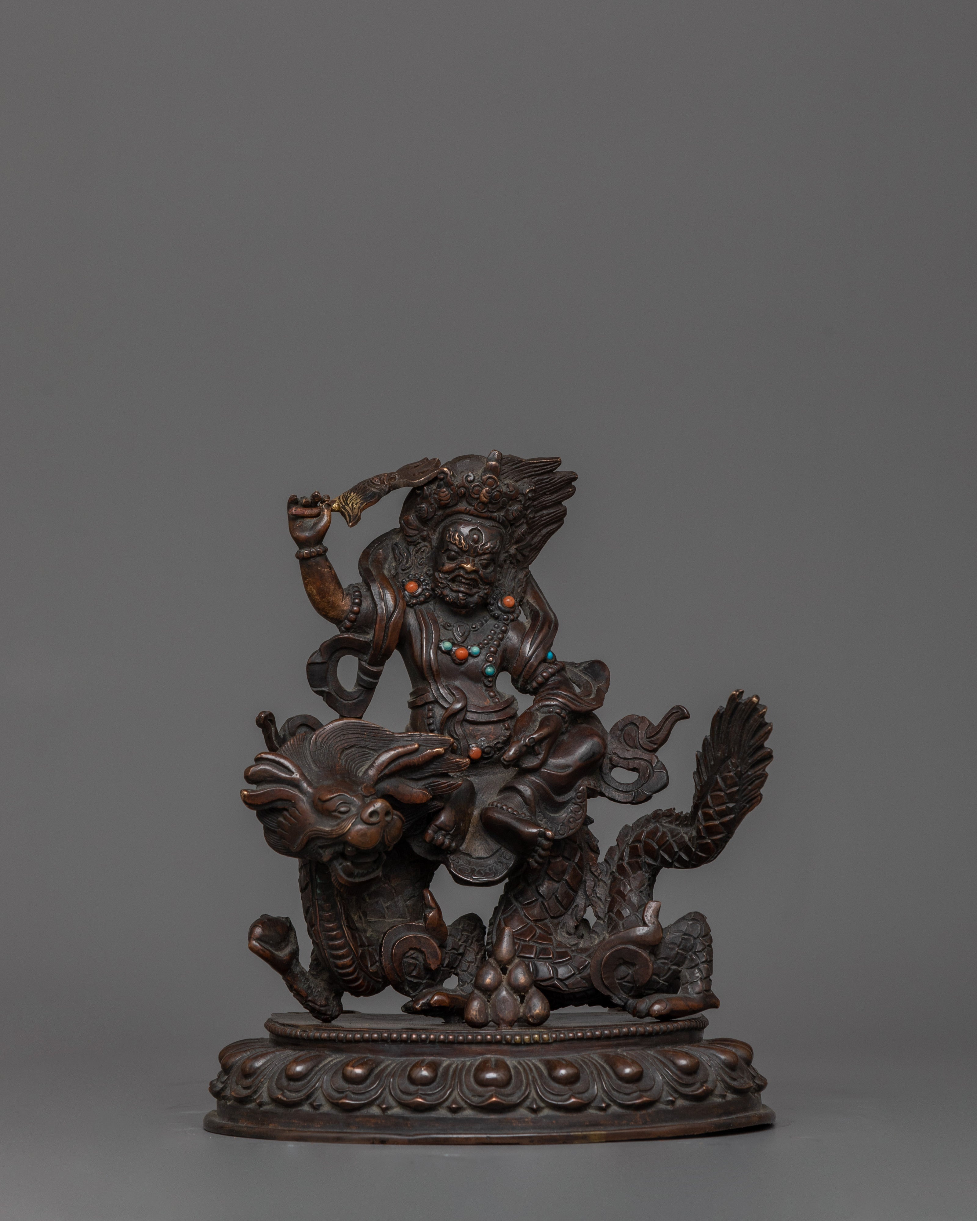 White Dzambhala Wealth Deity Figurine | Statue for Wealth and Abundance Blessings