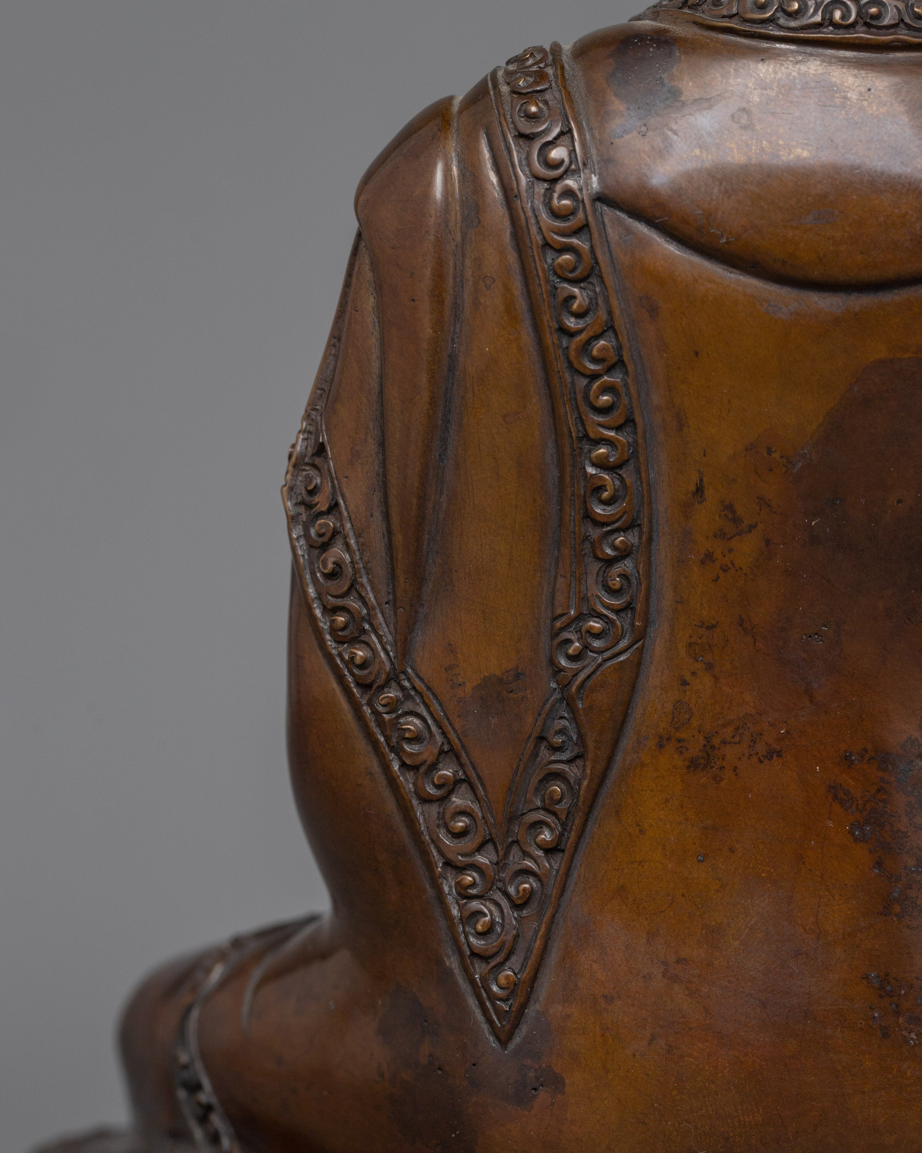 Peaceful Oxidized Shakyamuni Buddha Statue | Ideal for Rituals and Reflection