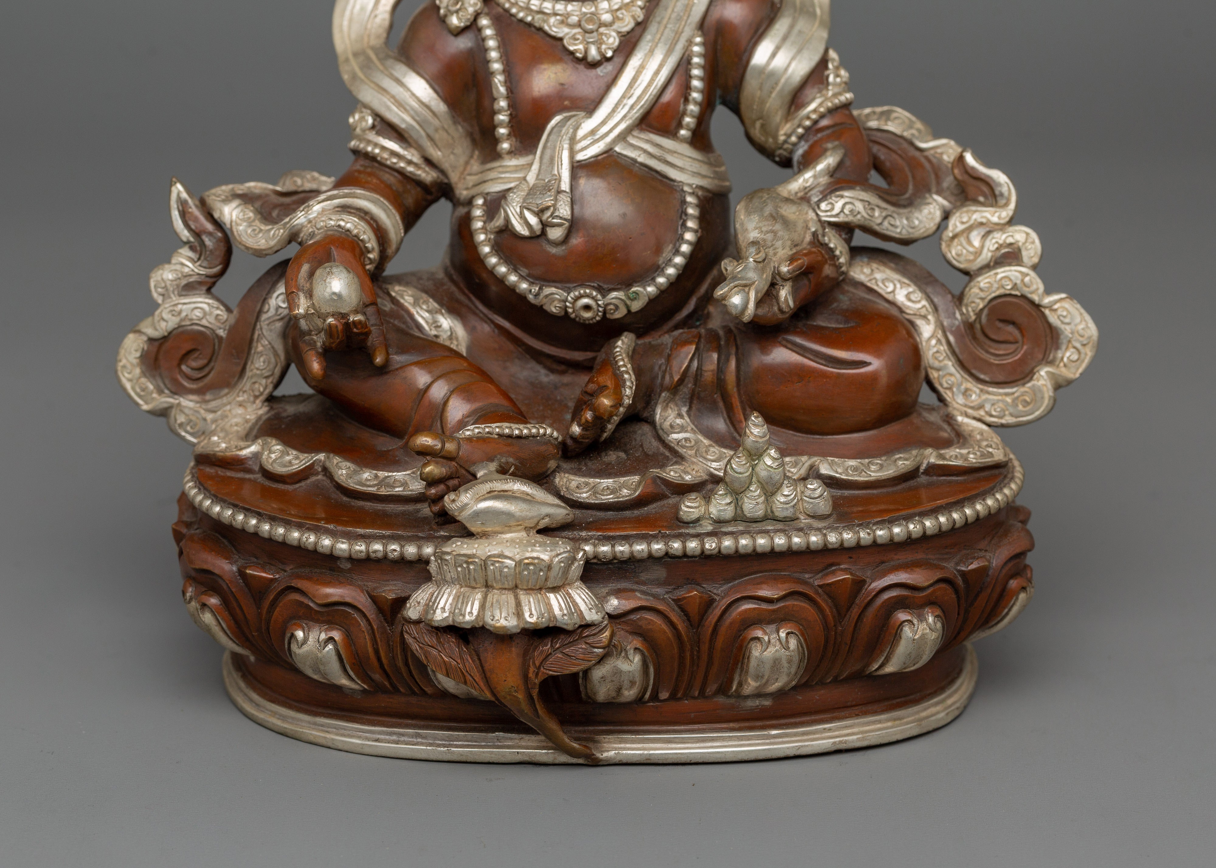 Spiritual Wealth Deity Dzambhala Sculpture | Symbol of Abundance Figurine