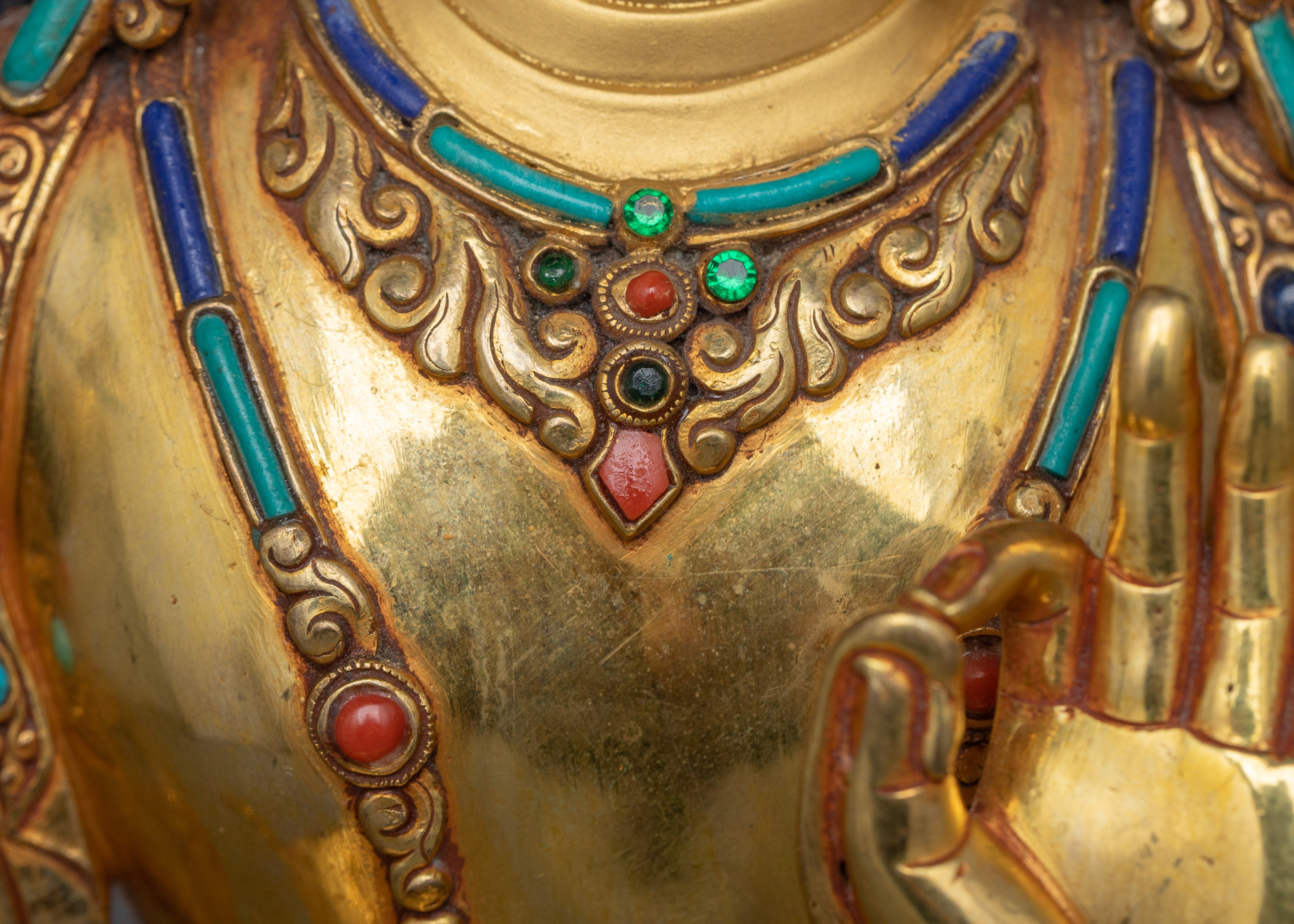 Manjushri Bodhisattva of Transcendent Wisdom Figurine | Symbol of Wisdom and Enlightenment