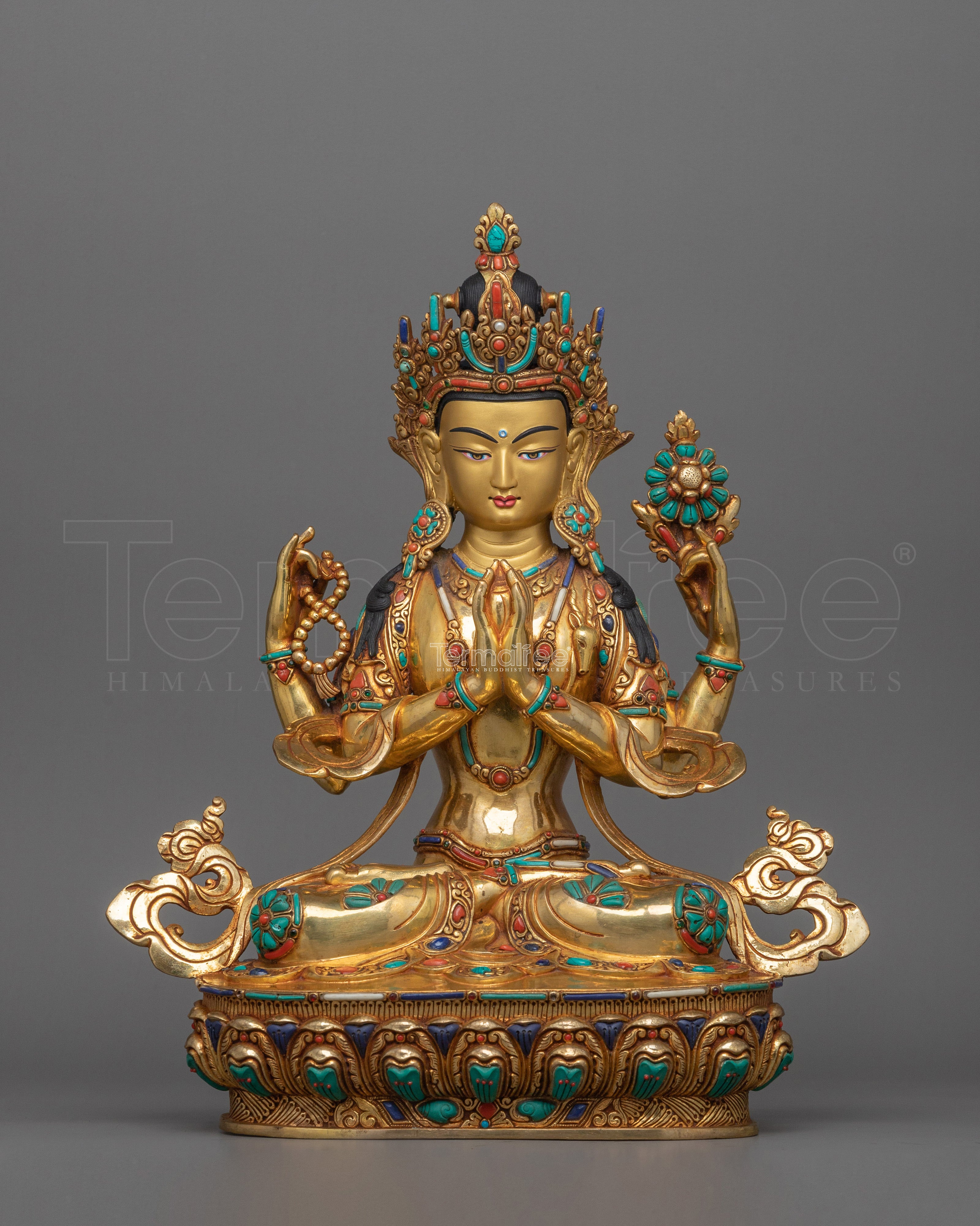 Chenrezig Bodhisattva of Mercy Sculpture | Ideal for Shrine Decoration