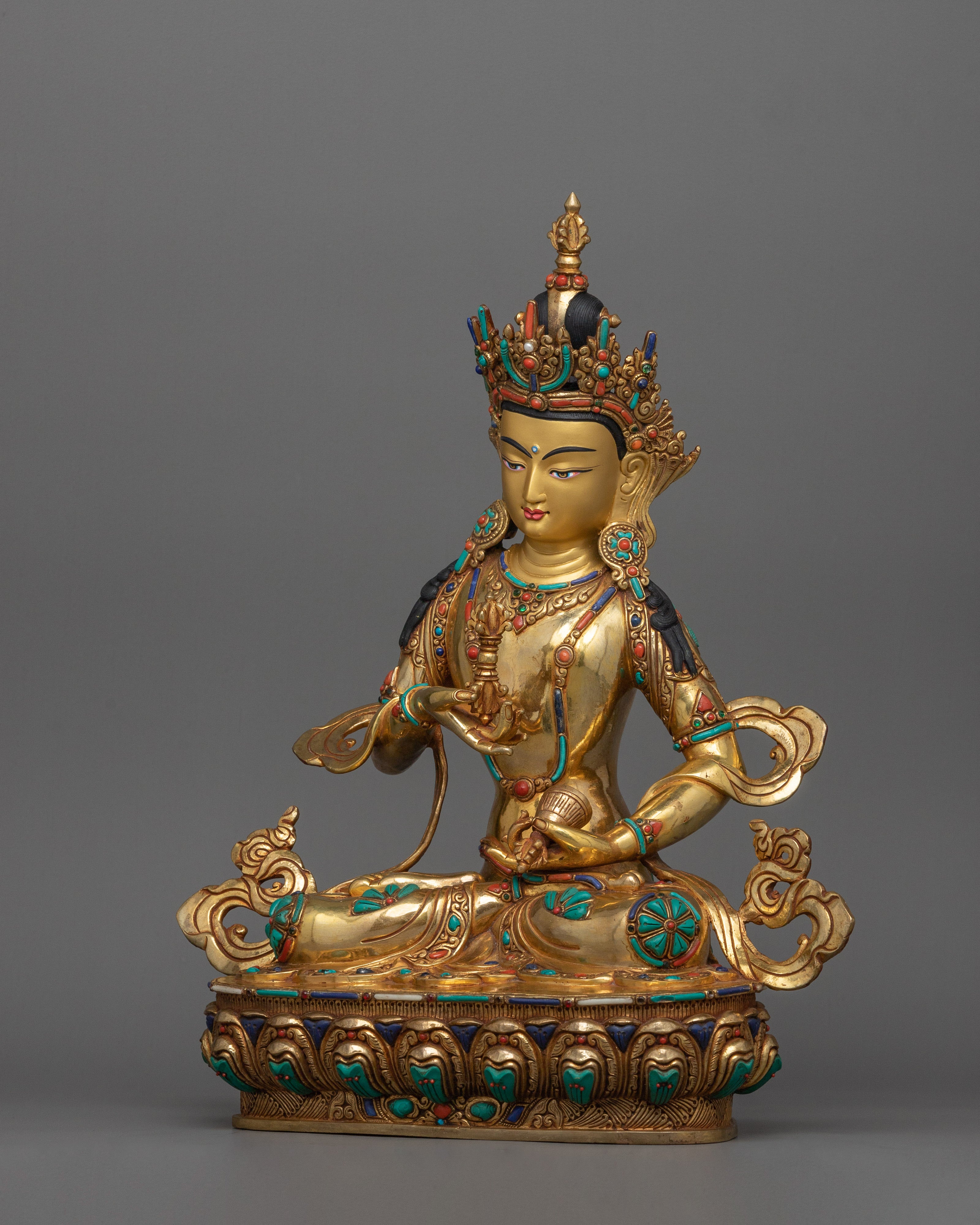 Vajrasattva Diamond Being Sacred Figurine | Sculpture of Tibetan Dorje Sempa