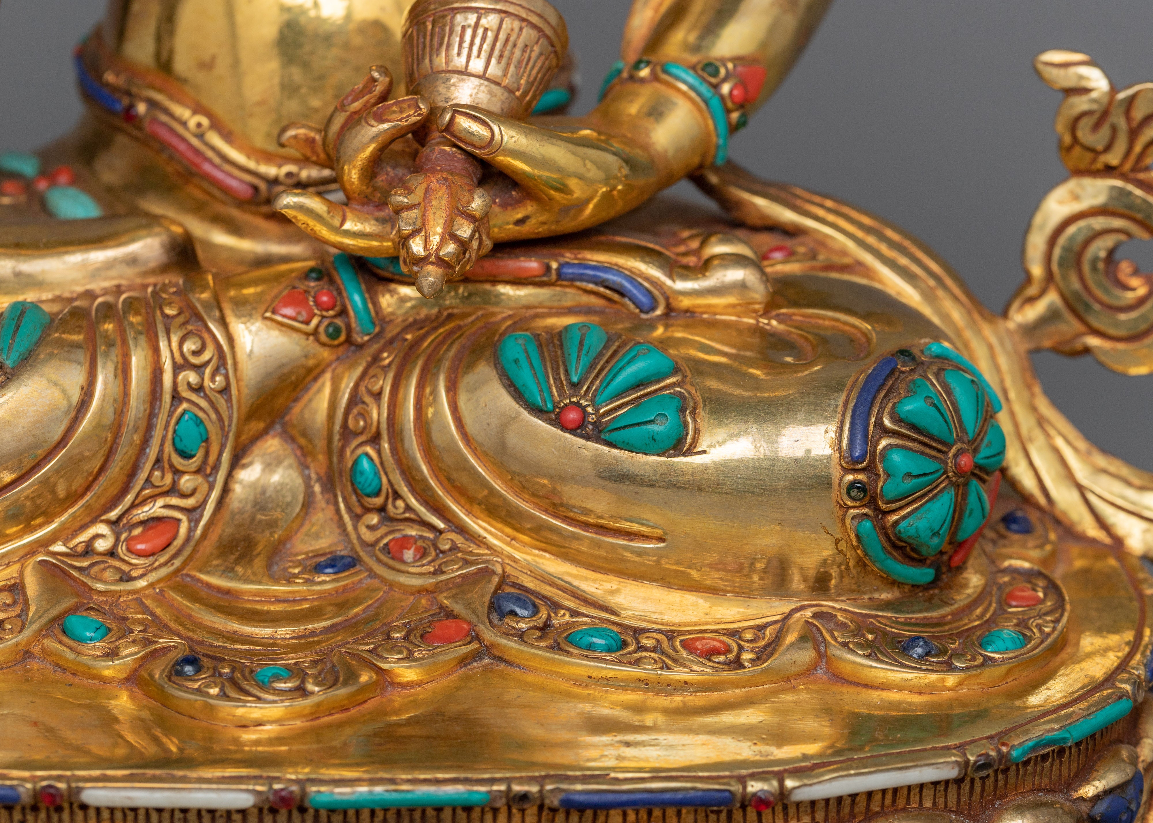 Vajrasattva Diamond Being Sacred Figurine | Sculpture of Tibetan Dorje Sempa