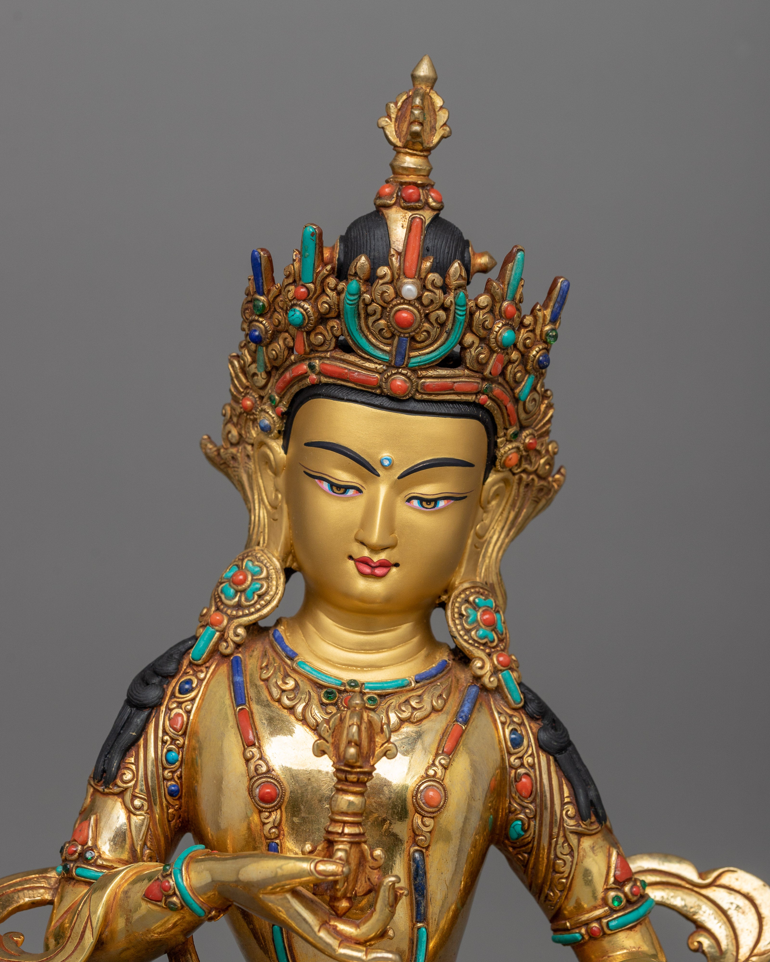 Vajrasattva Diamond Being Sacred Figurine | Sculpture of Tibetan Dorje Sempa