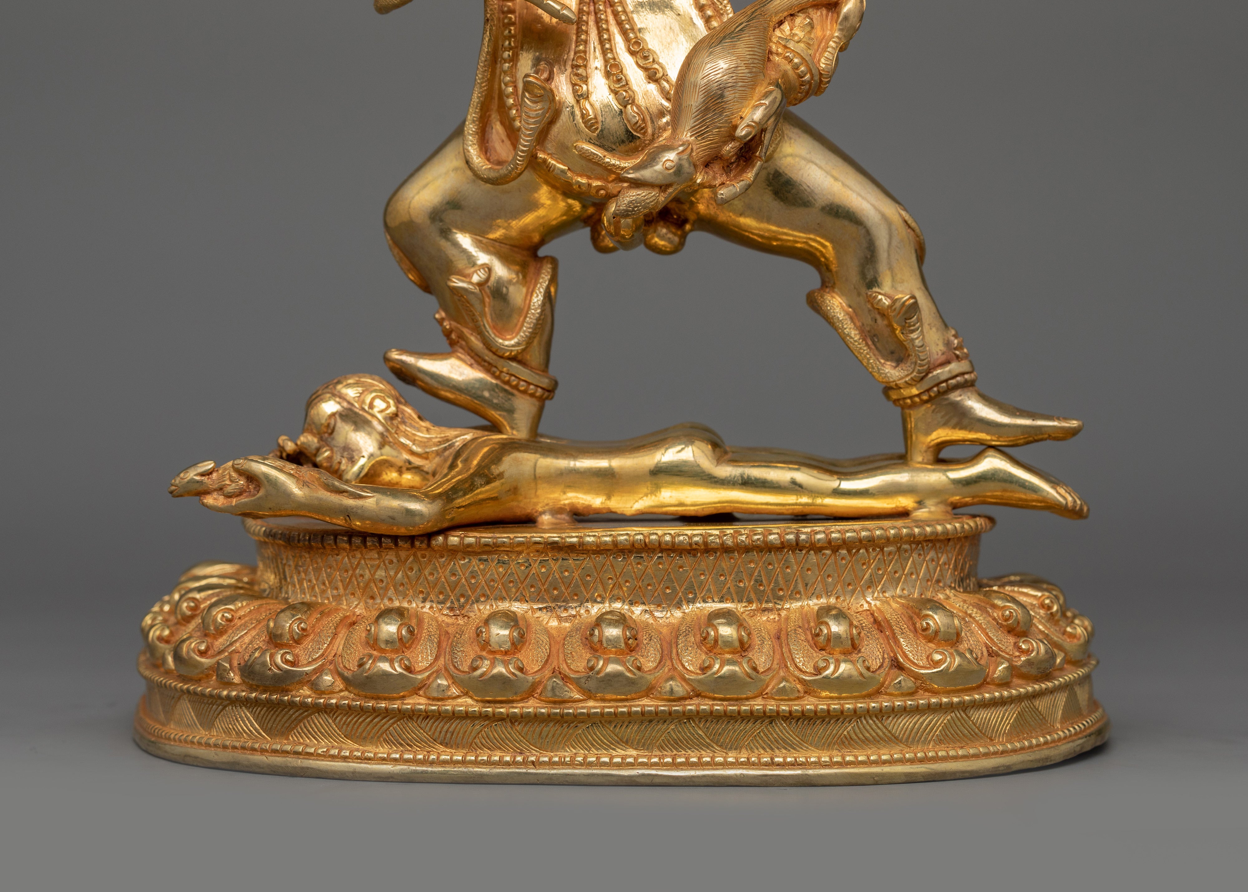 Traditional Black Dzambhala Figurine | Handcrafted Spiritual Decor