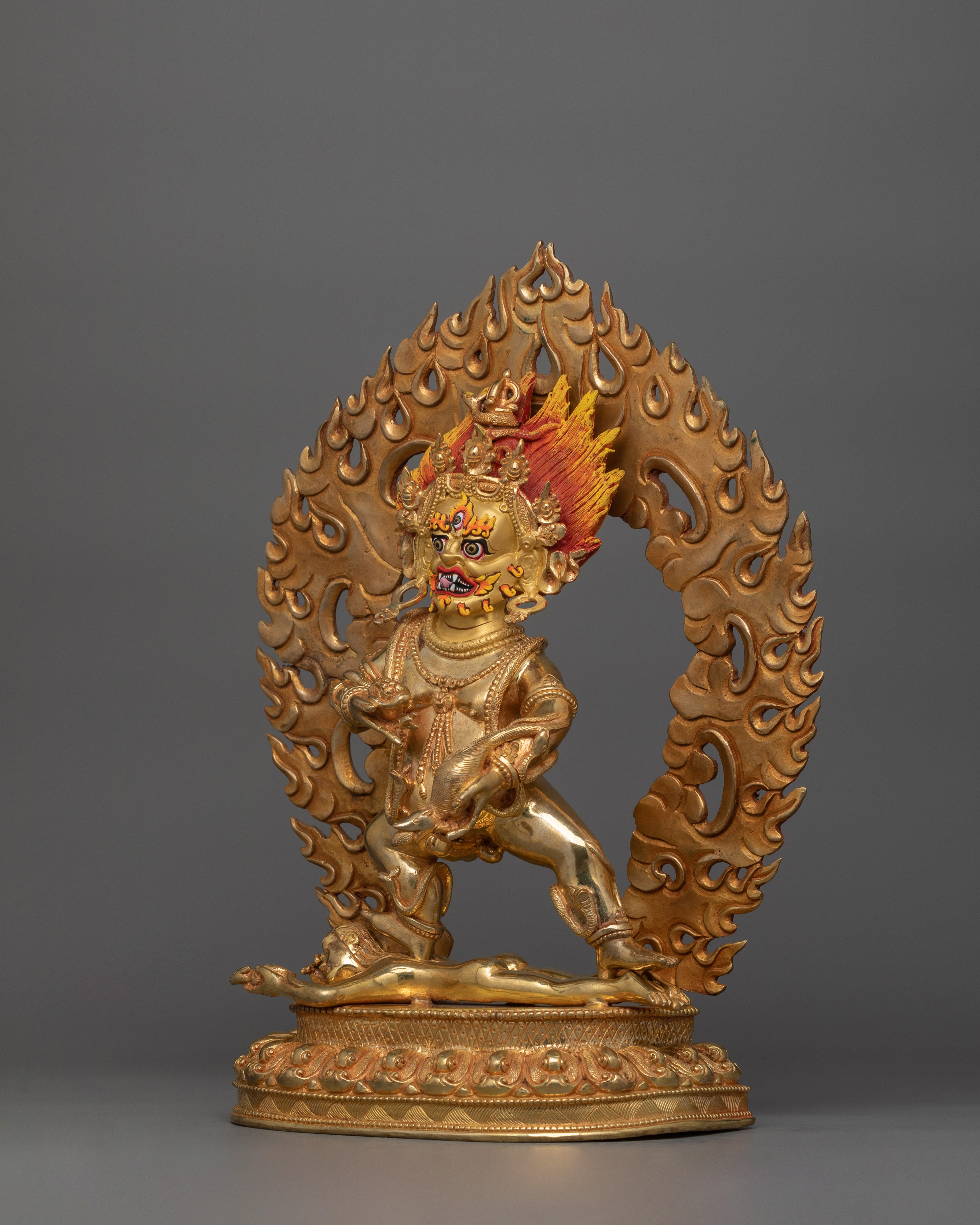 Traditional Black Dzambhala Figurine | Handcrafted Spiritual Decor