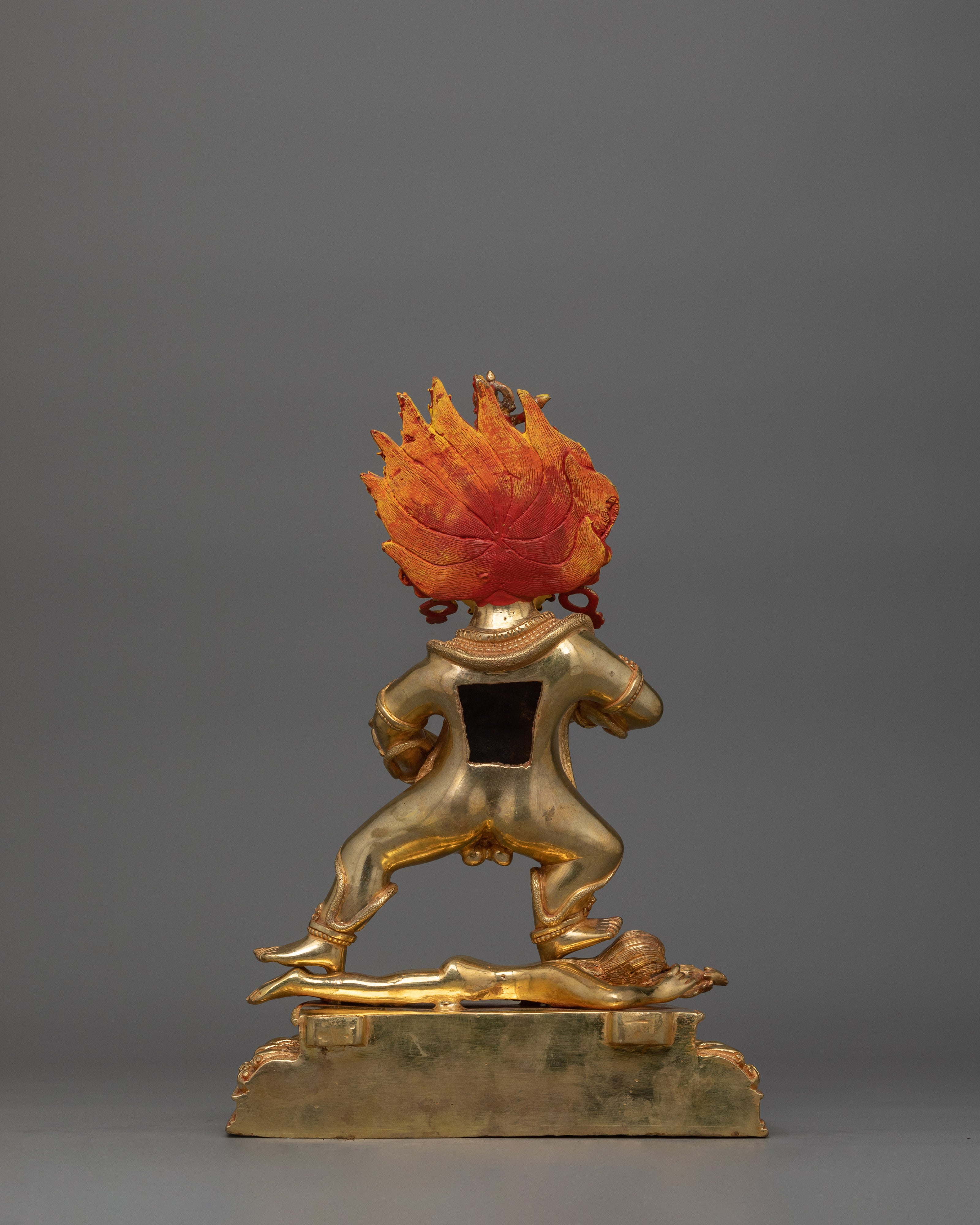 Traditional Black Dzambhala Figurine | Handcrafted Spiritual Decor