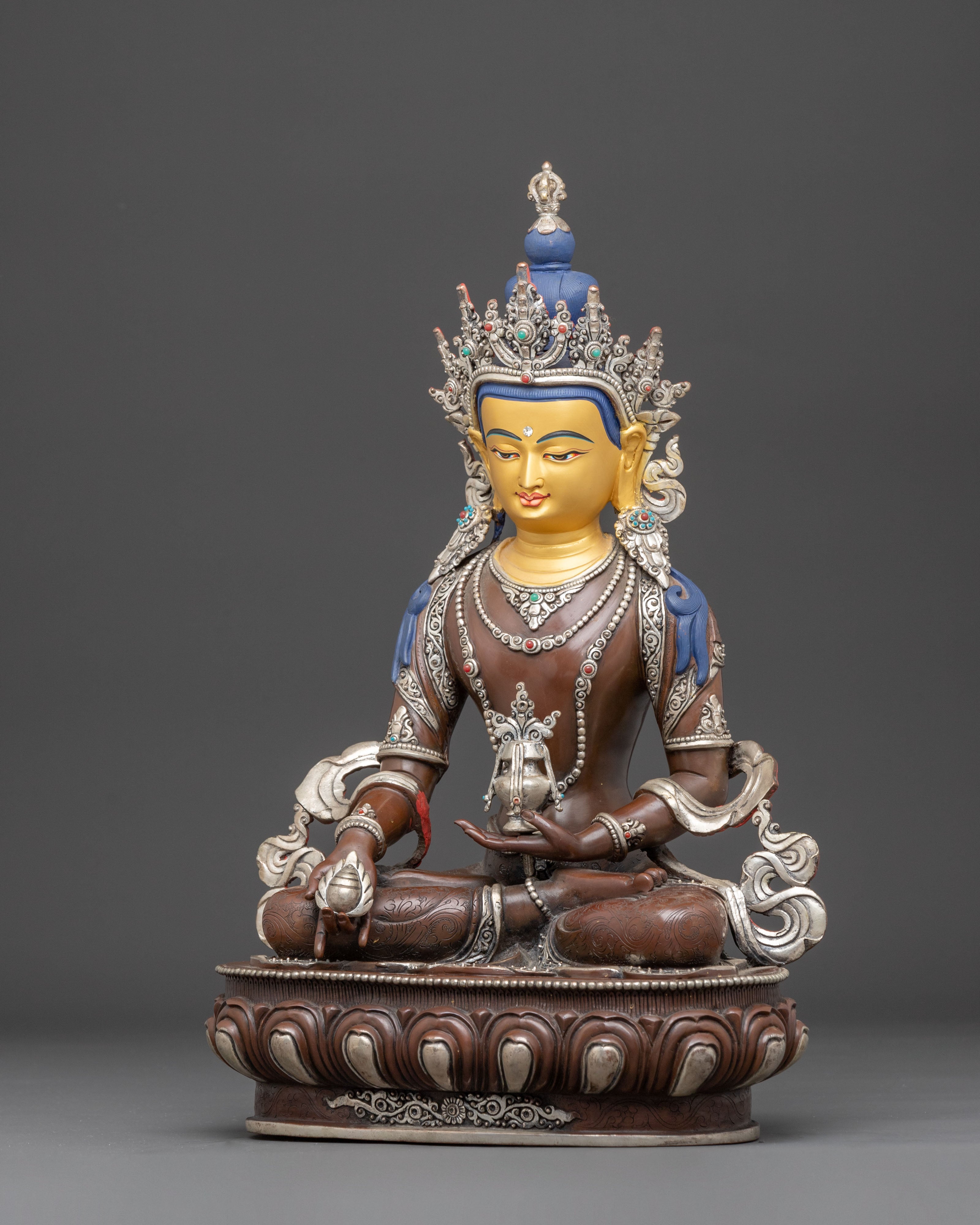 Bodhisattva Kshitigarbha Handmade Statue | Nepali Crafted Buddhist Icon