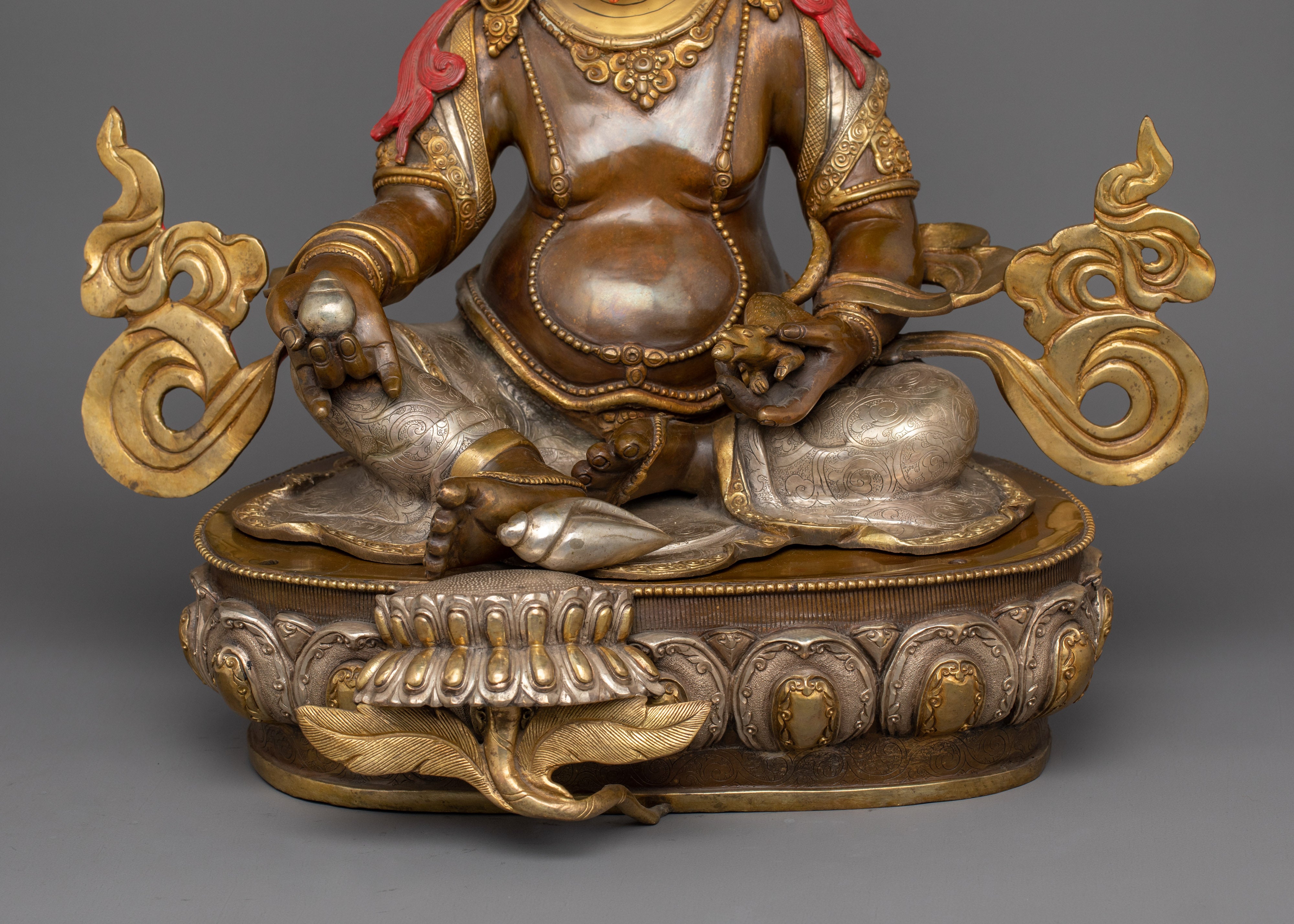 Dzambhala Buddhist Wealth Deity Figurine | The Guardian of Prosperity