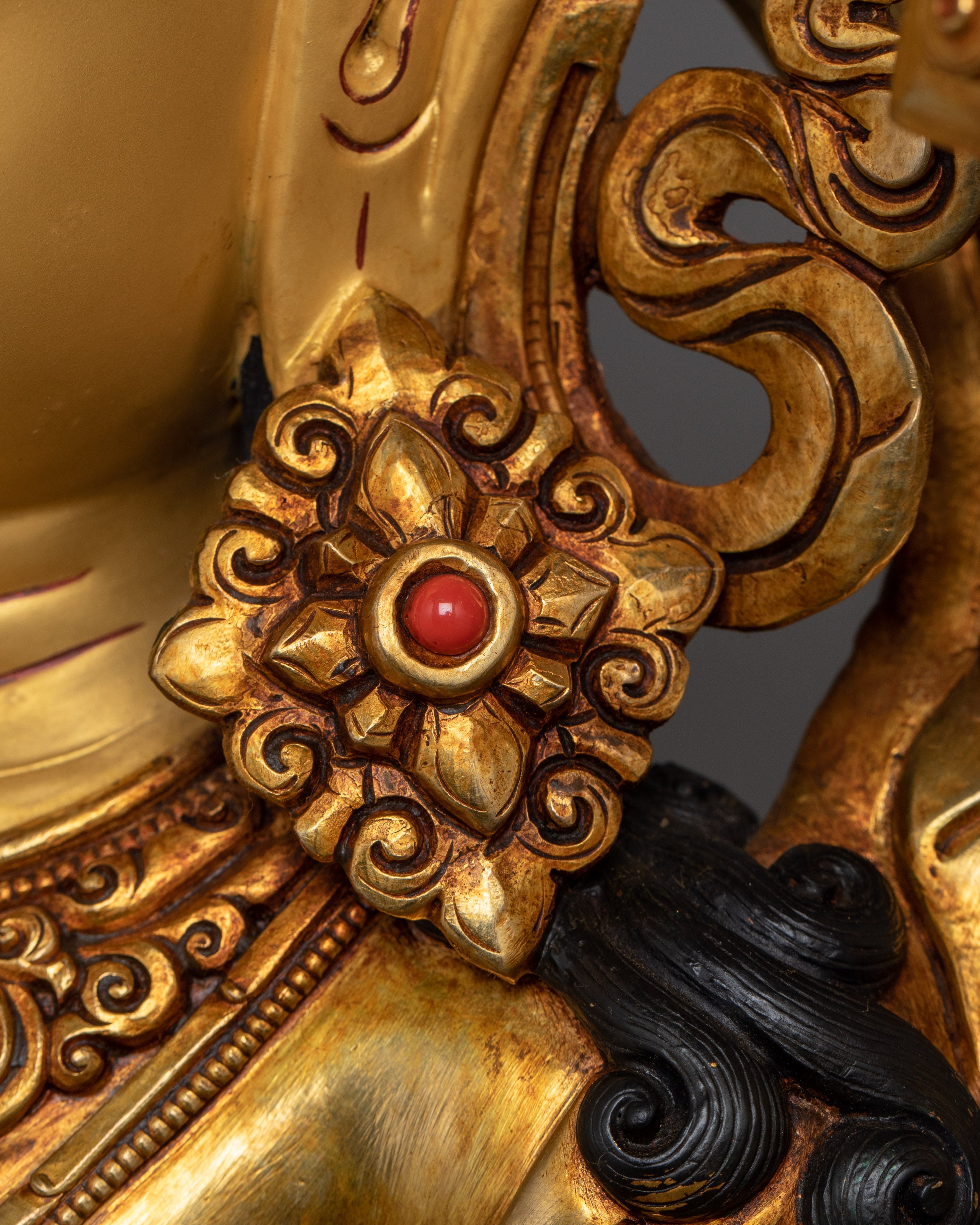 Manjushri on Royal Throne Statue | Bodhisattva Who Represents Supreme Wisdom