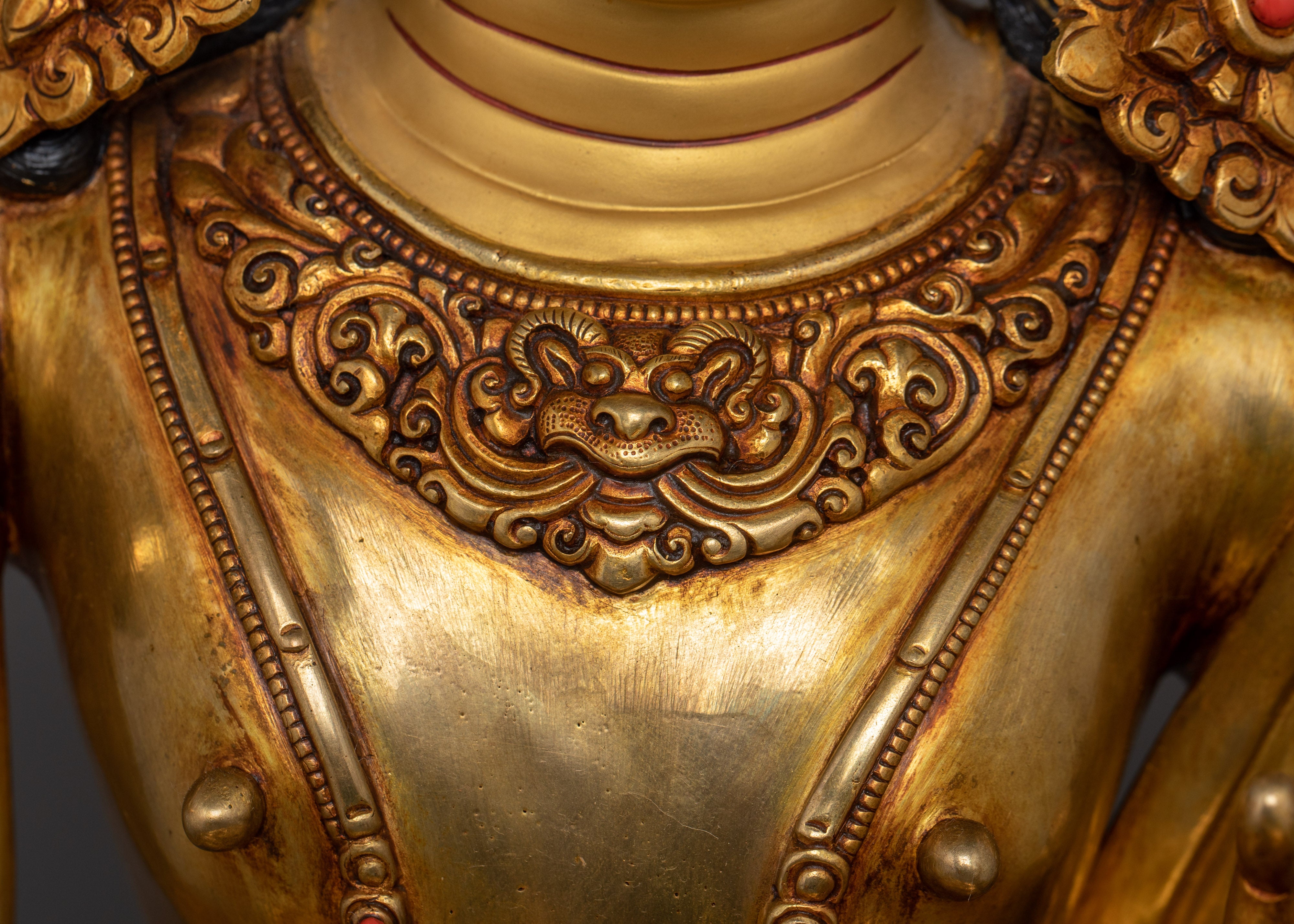 Manjushri on Royal Throne Statue | Bodhisattva Who Represents Supreme Wisdom