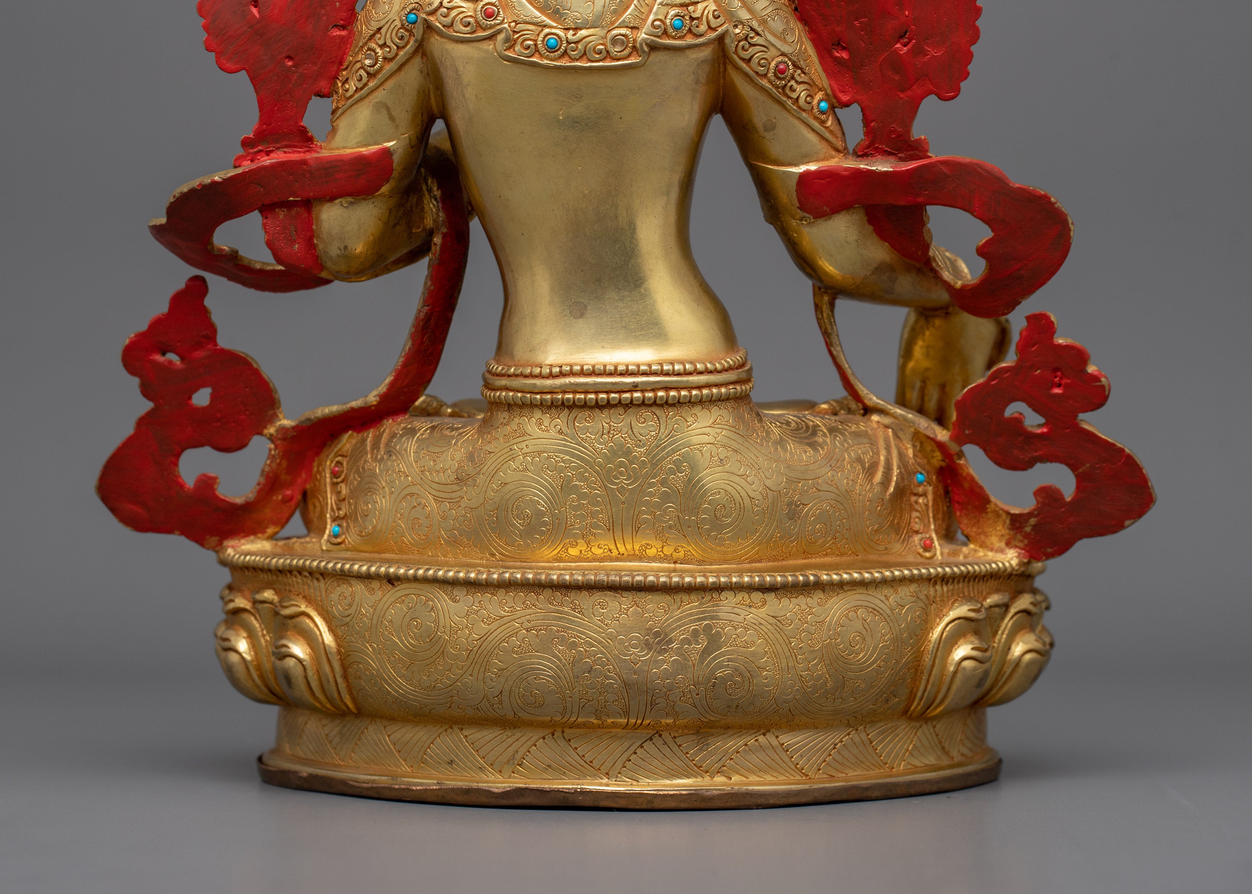 White Tara Mother of Liberation Sculpture | Female Buddha Compassionate Dolkar Statue