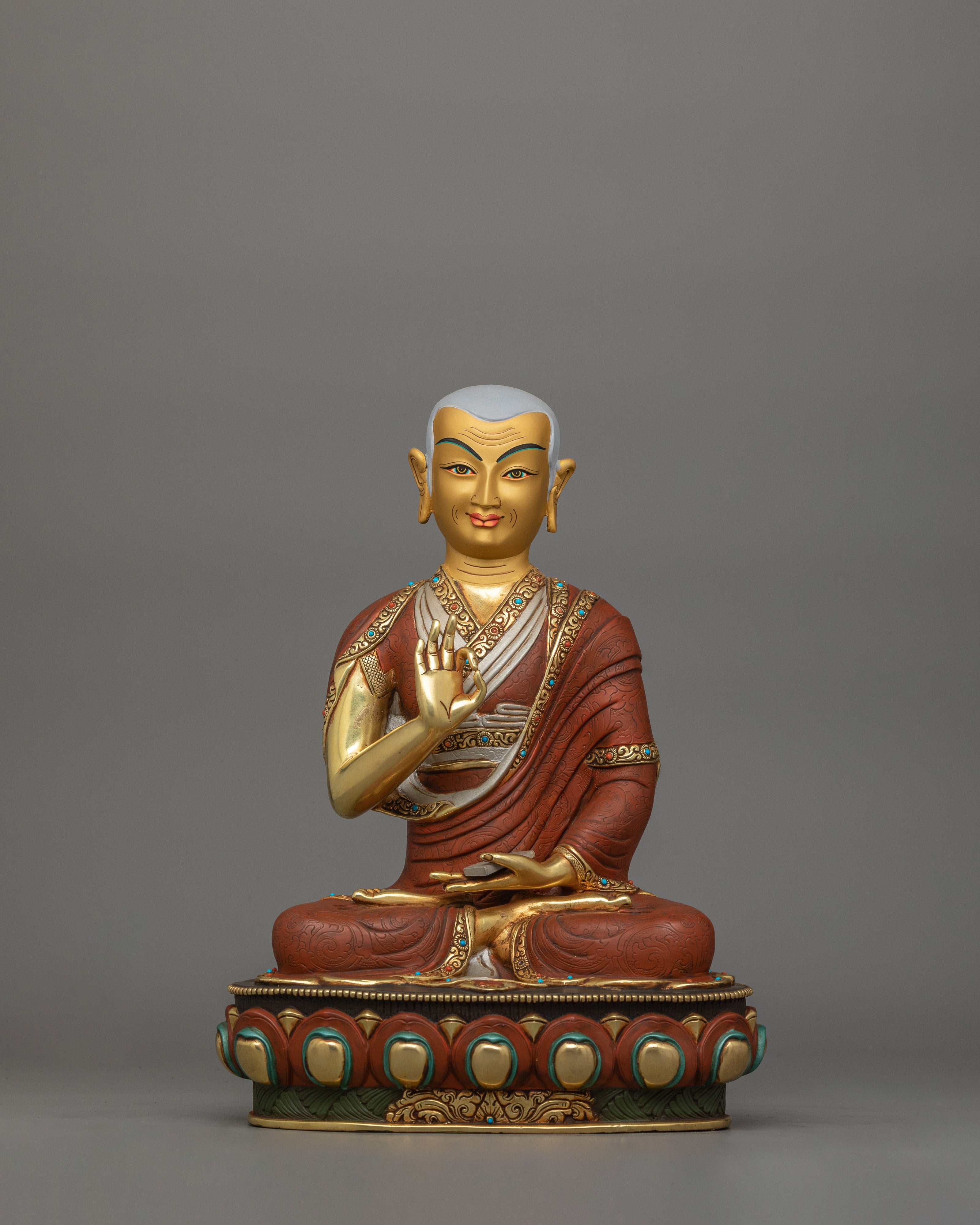 Sacred Tsongkhapa Set for Altar Decor | Statue Set of Enlightened Wisdom
