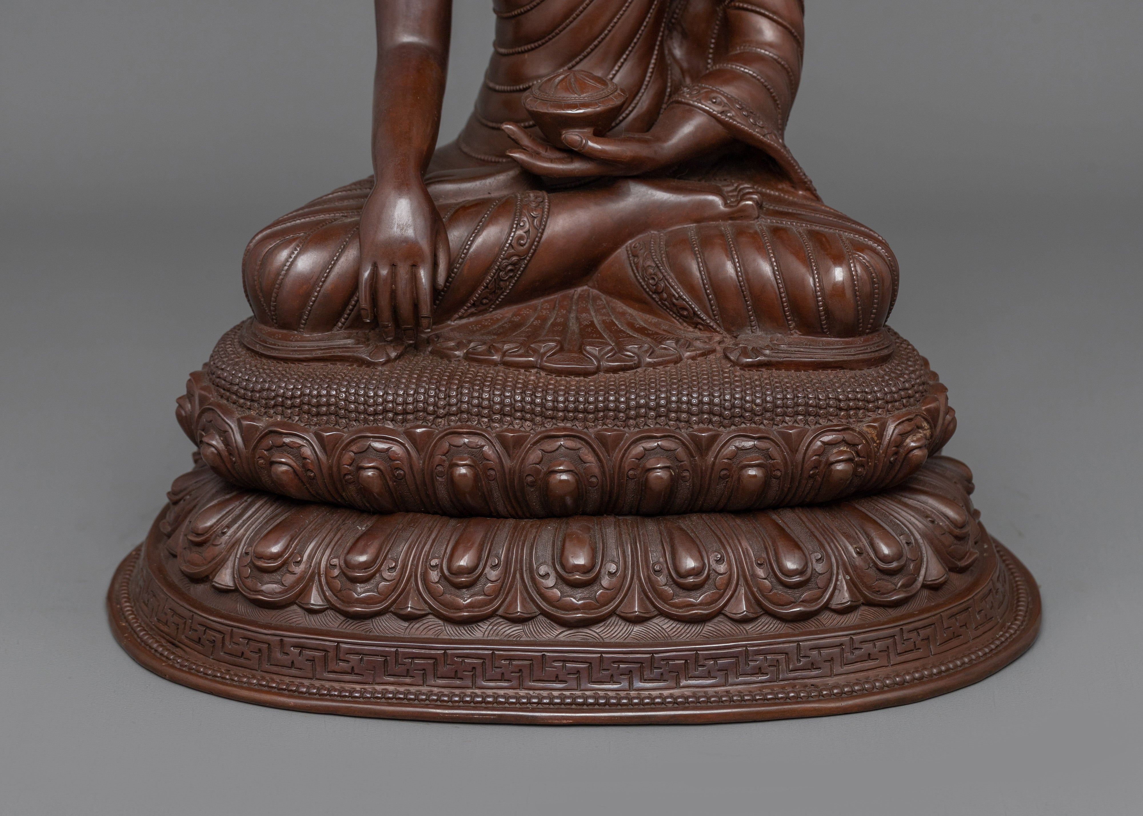 Shakyamuni Buddha Statue For Spiritual Peace | Traditional Sacred Buddhist Artwork