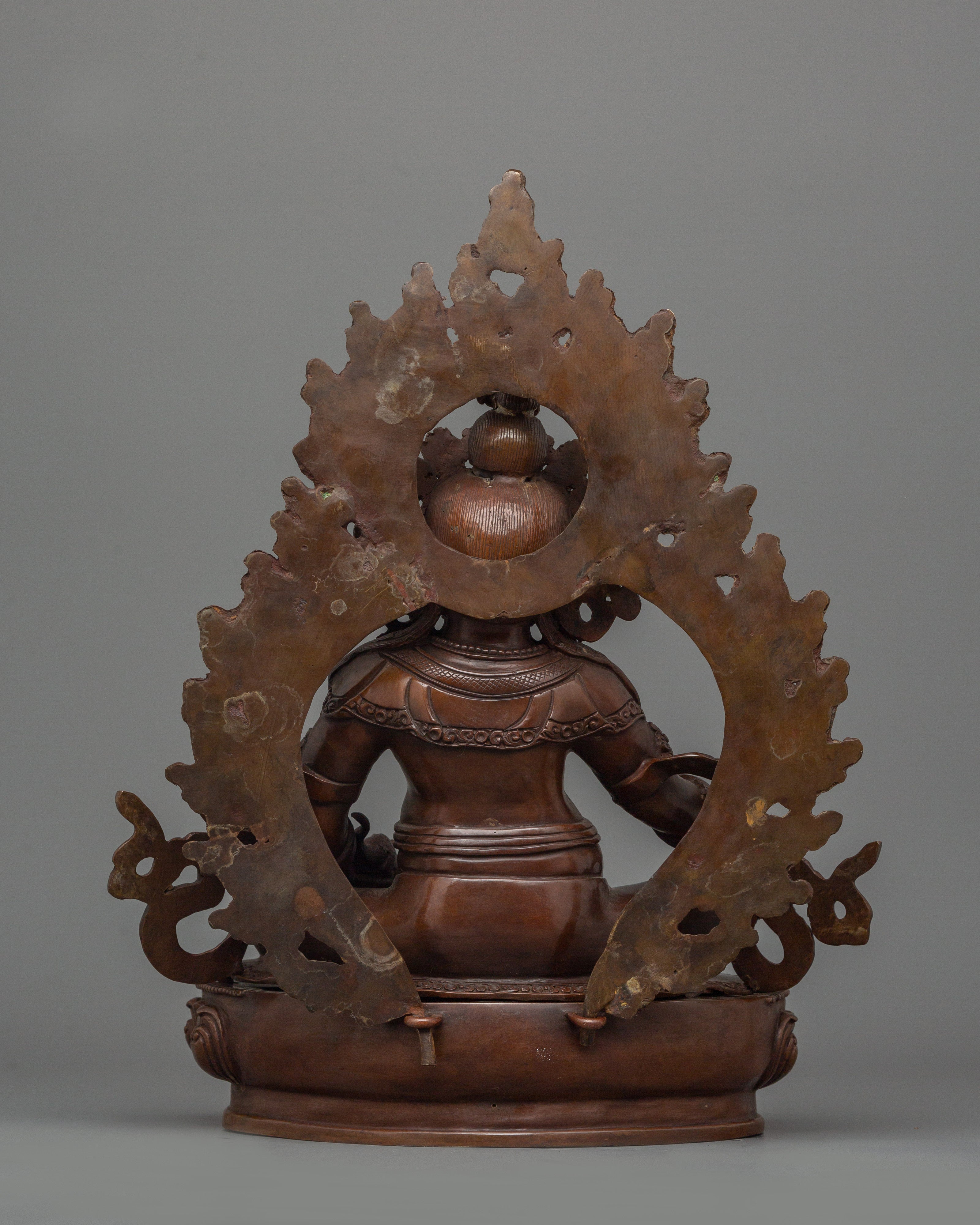 Traditional Tibetan Dzambhala Wealth God Statue | Deity for Abundance and Good Fortune
