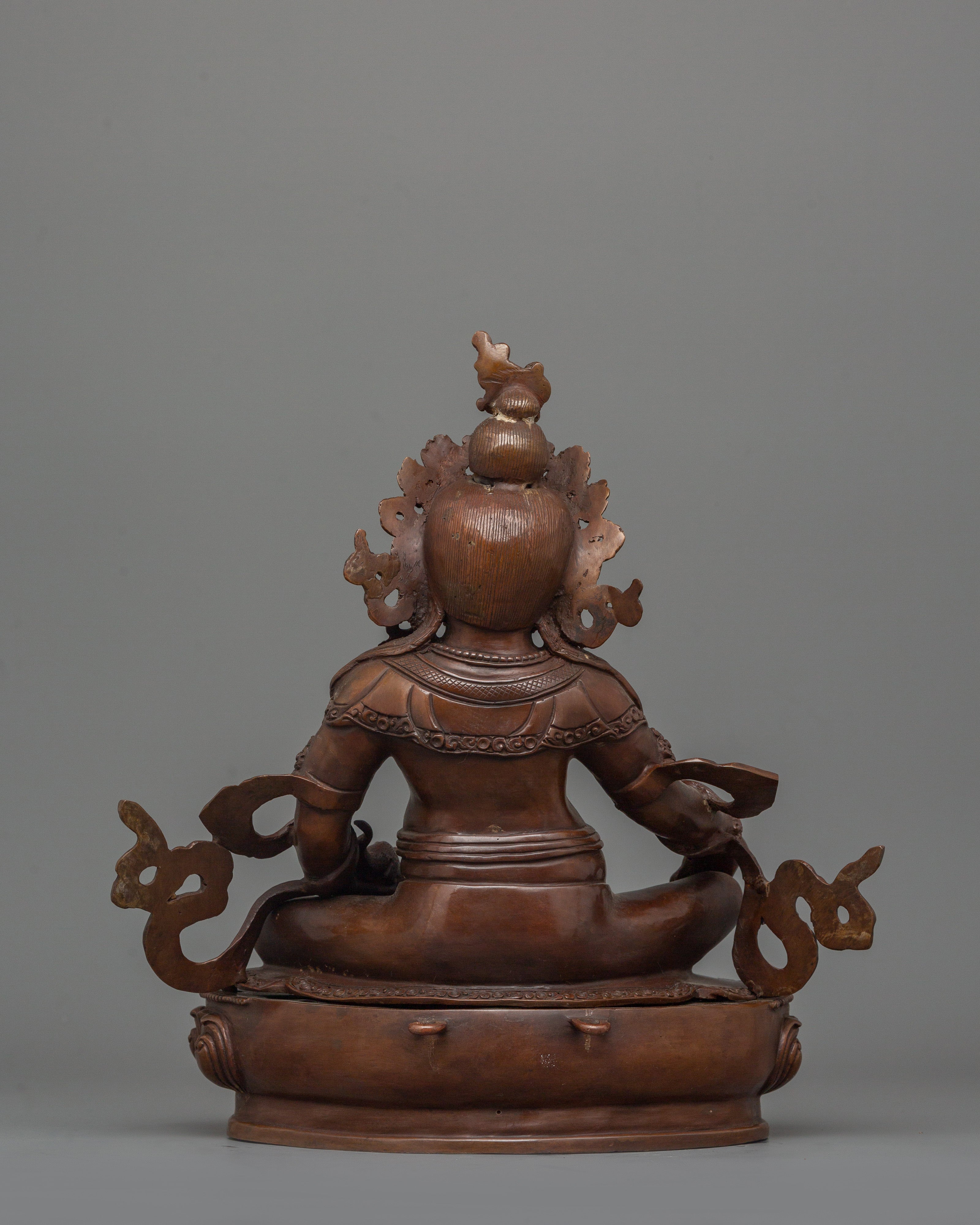 Traditional Tibetan Dzambhala Wealth God Statue | Deity for Abundance and Good Fortune