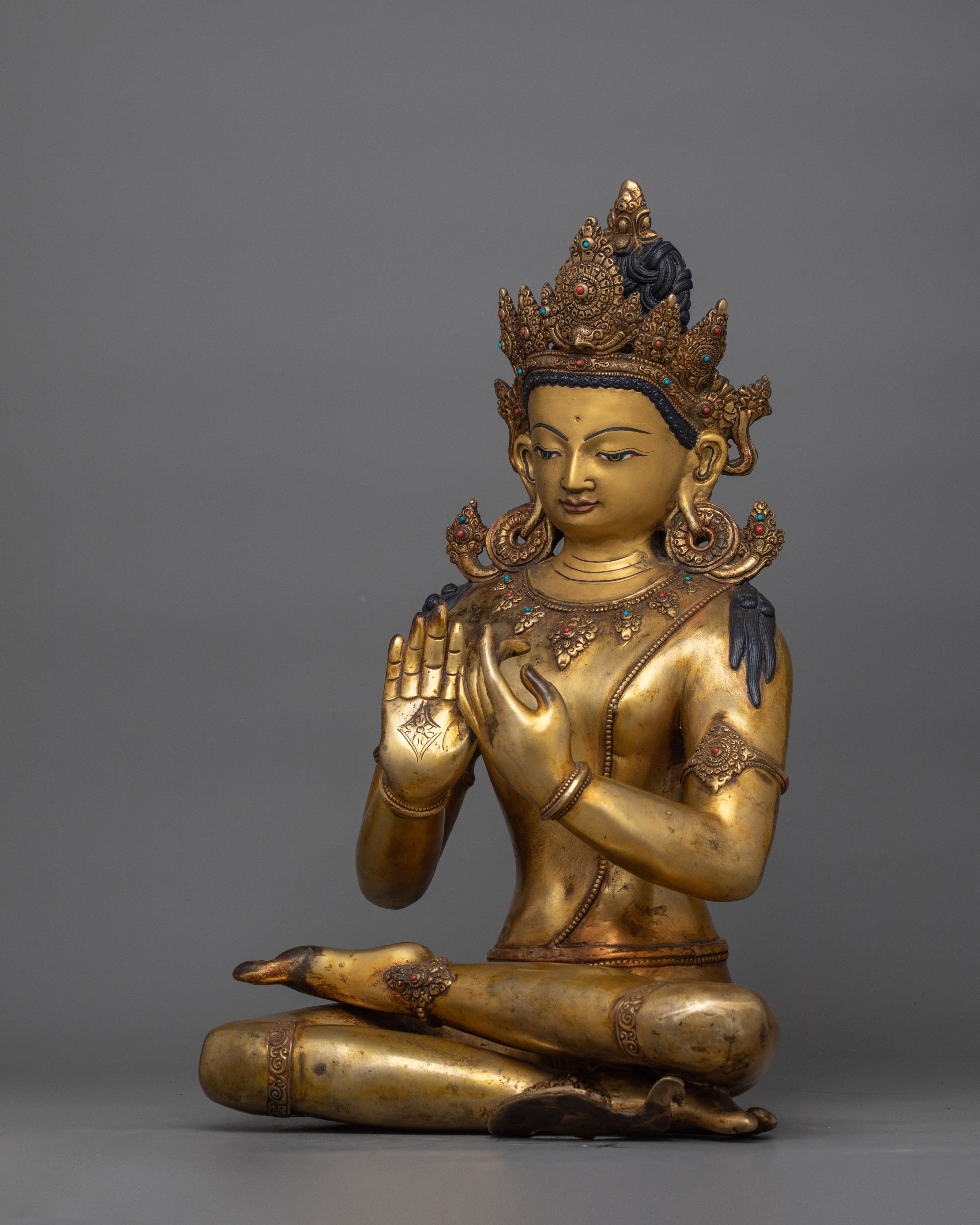 Magnificent 24K Gold Gilded Vairocana Statue | A Symbol of Universal Wisdom