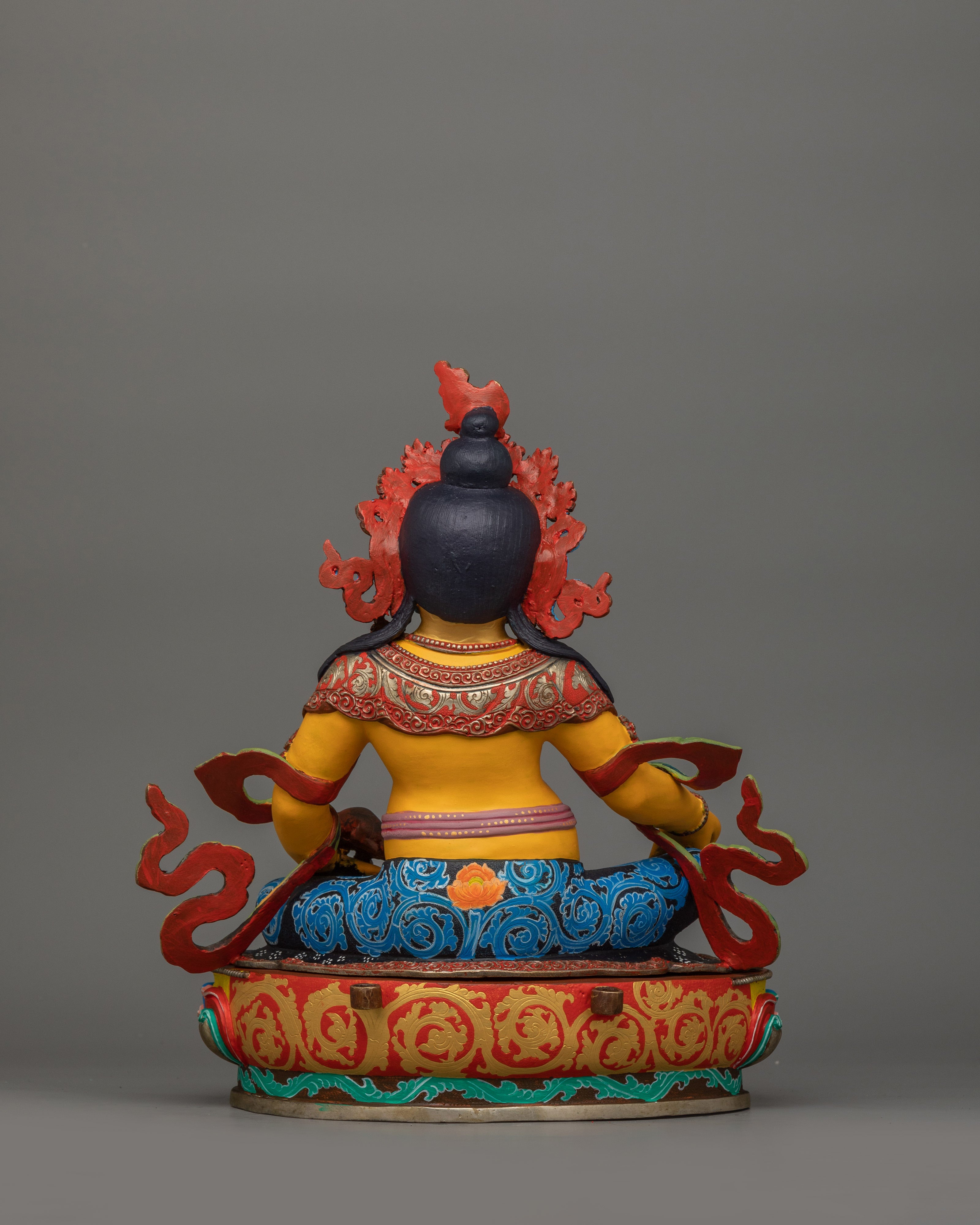 Tibetan Dzambhala Deity | 24k Gold Gilded Figurine