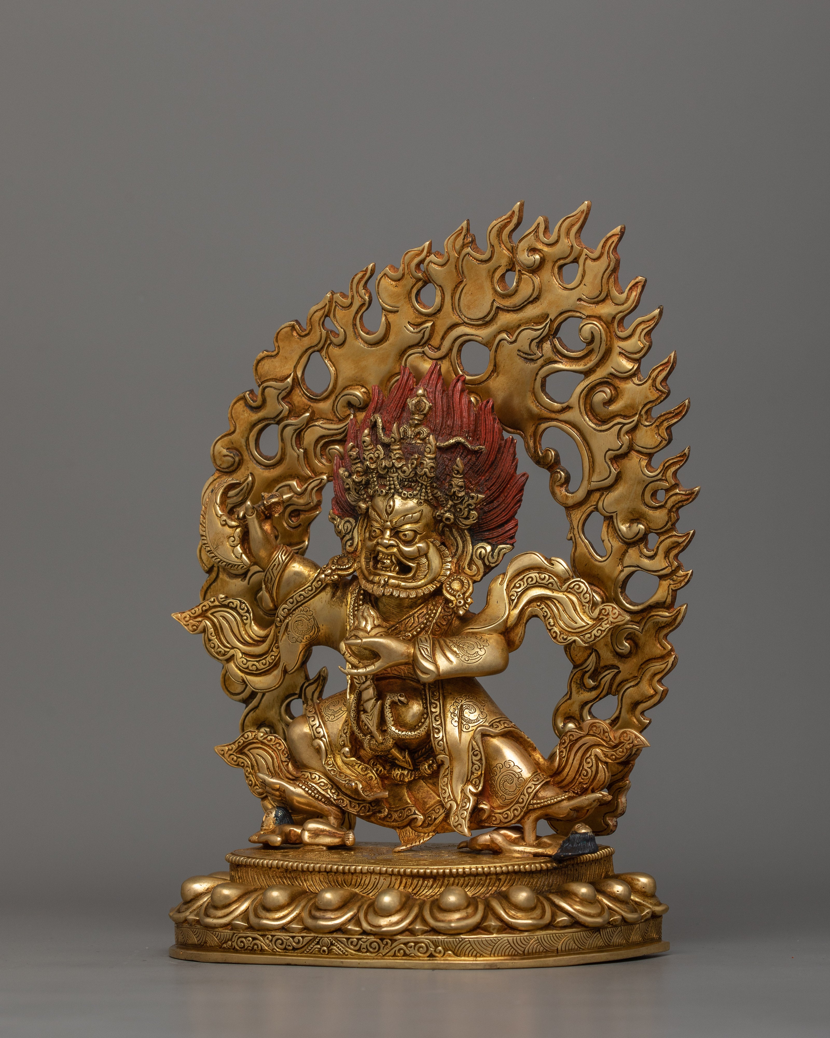 Protector Deity Mahakala Bernakchen Statue | Tibetan Dharma Protector