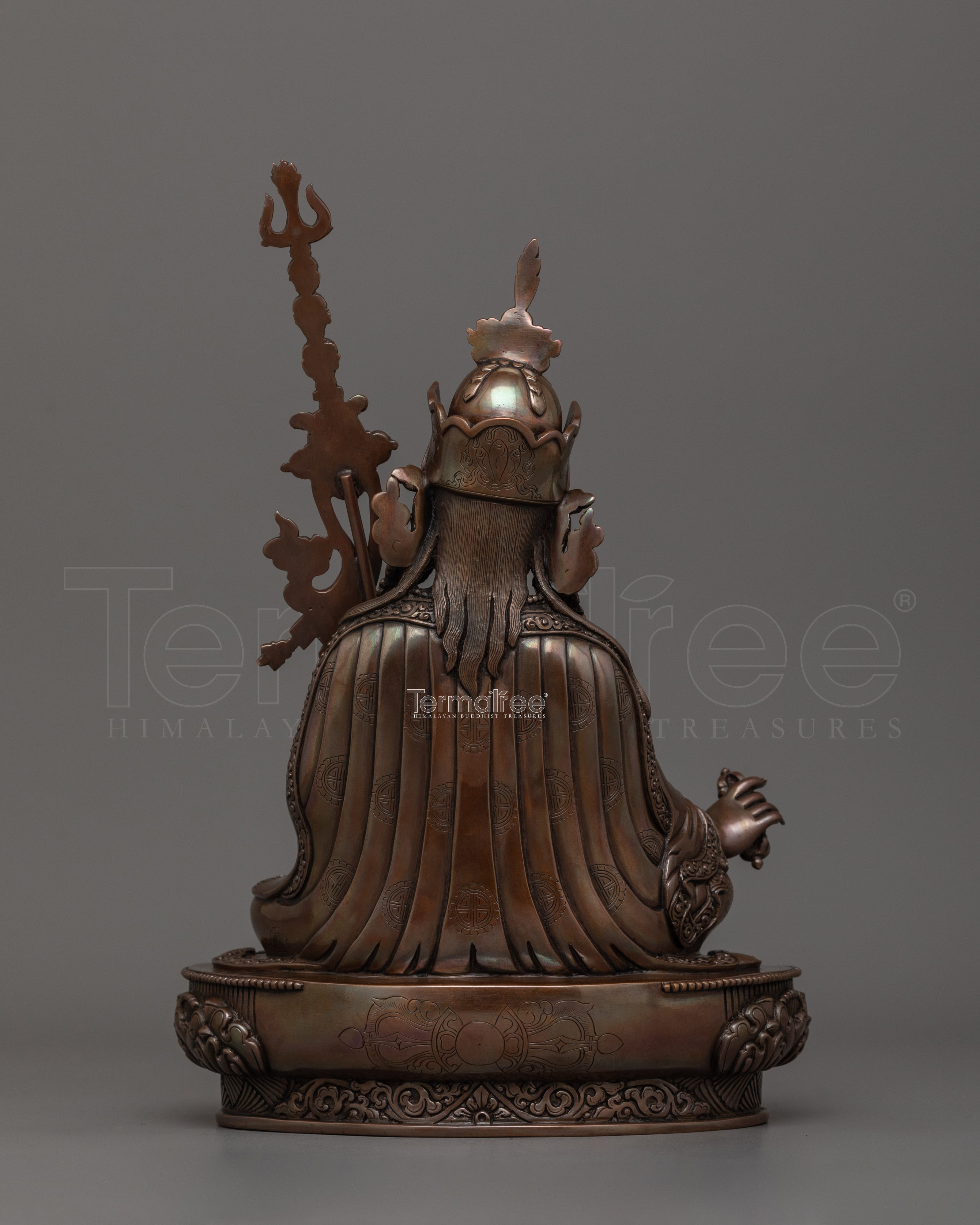 Tibetan Statue of Rinpoche Precious Guru | Oxidized Copper Artwork