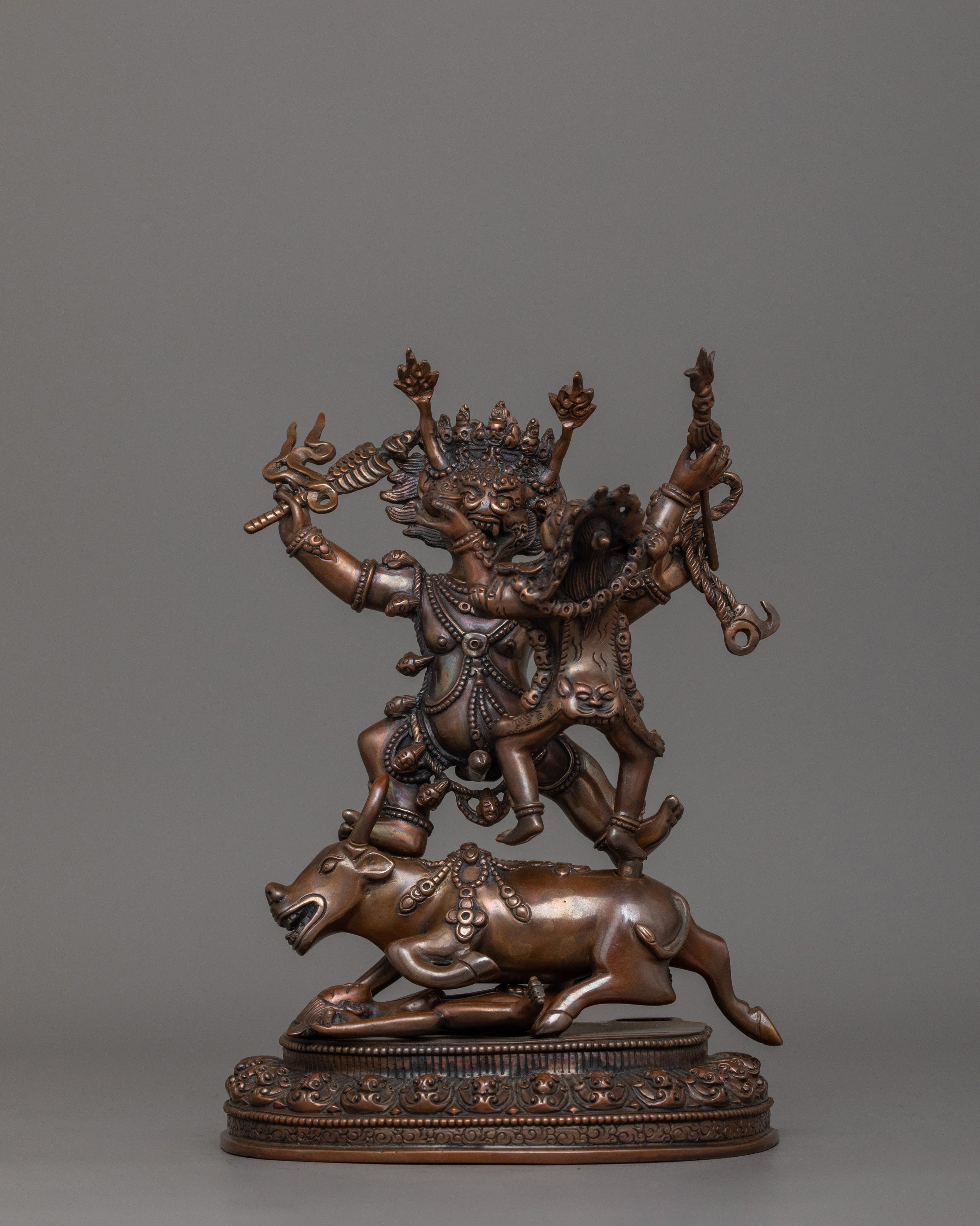 Buffalo Headed Deity Yama Sculpture | Wrathful Deity Revered in Vajrayana Buddhism