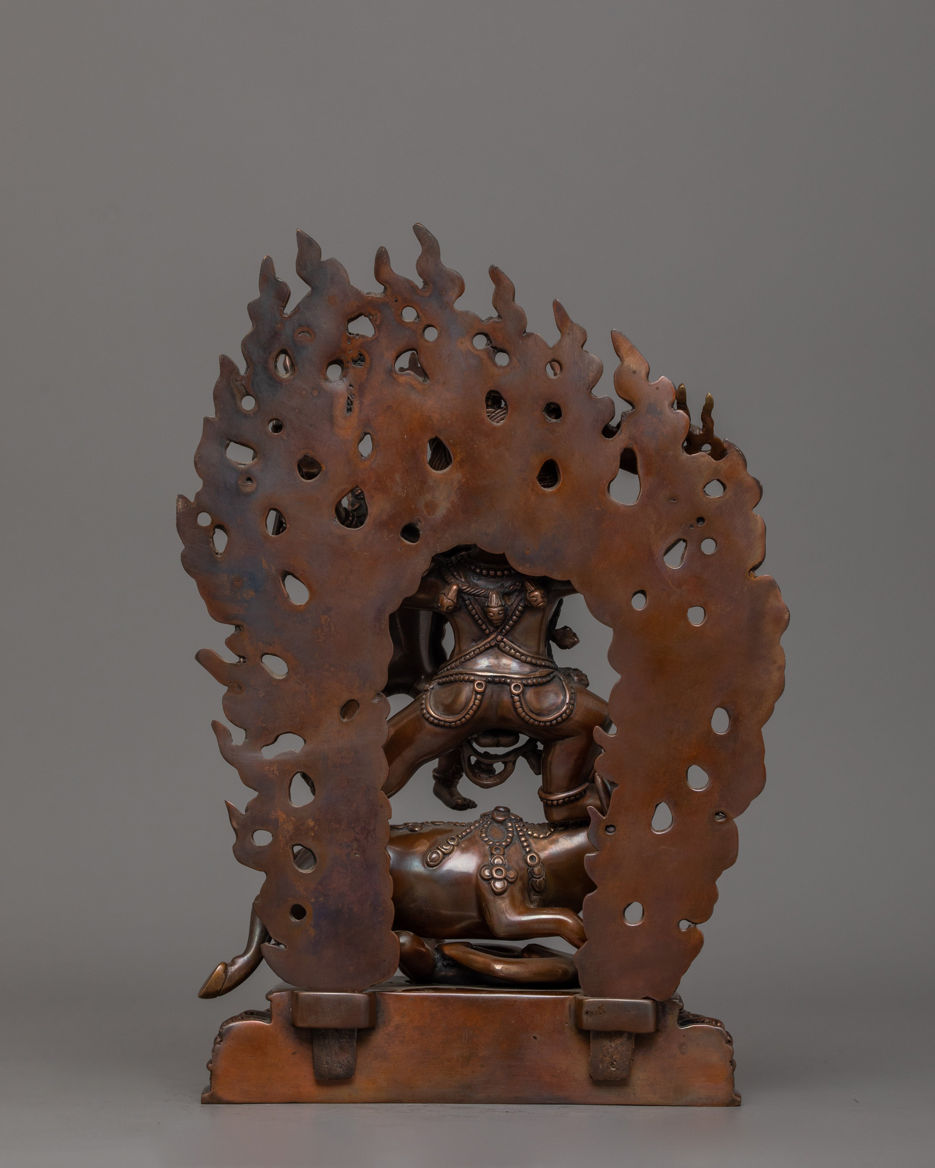 Buffalo Headed Deity Yama Sculpture | Wrathful Deity Revered in Vajrayana Buddhism