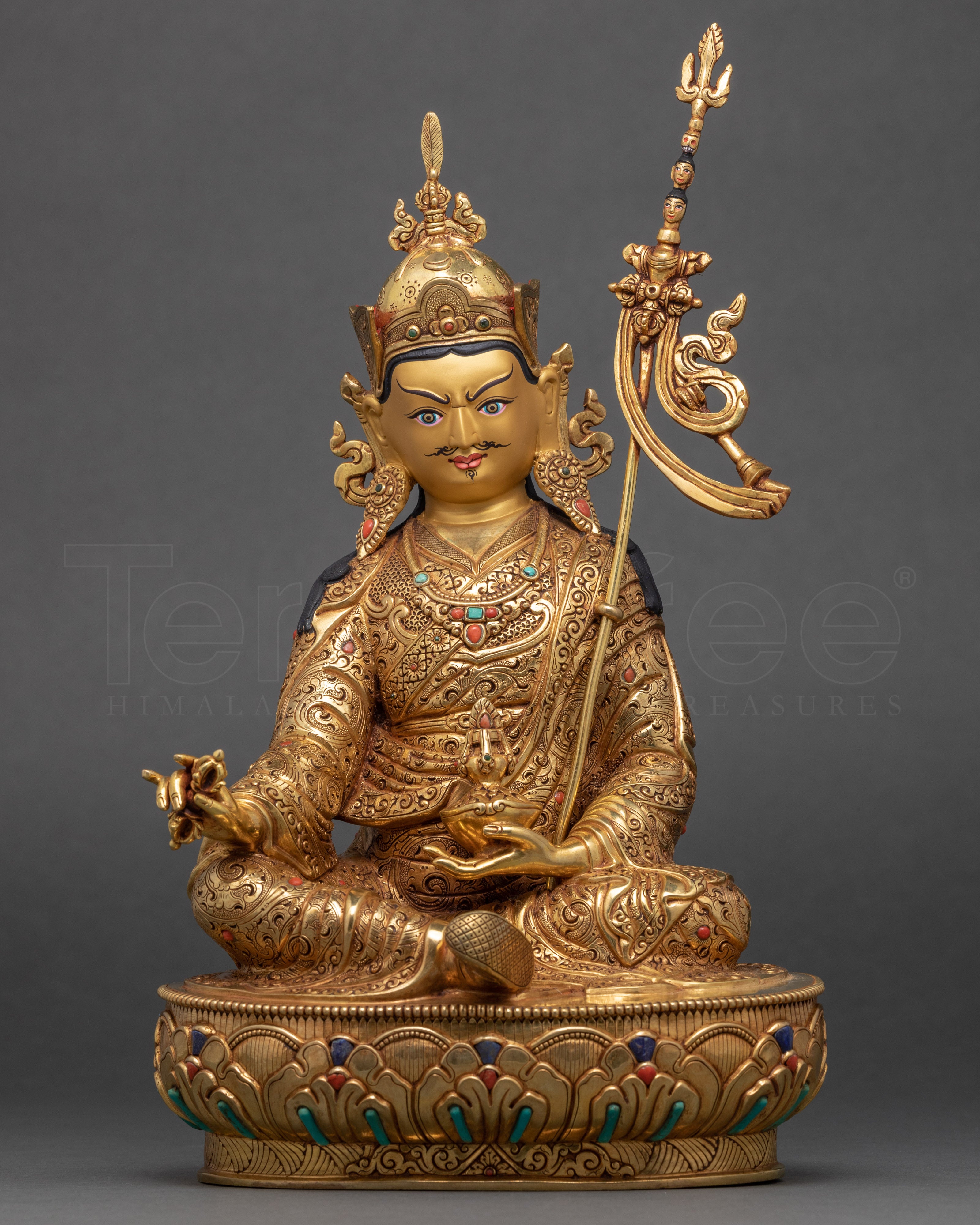 Hand Made Guru Padmasambhava Sculpture | Traditional Himalayan Art