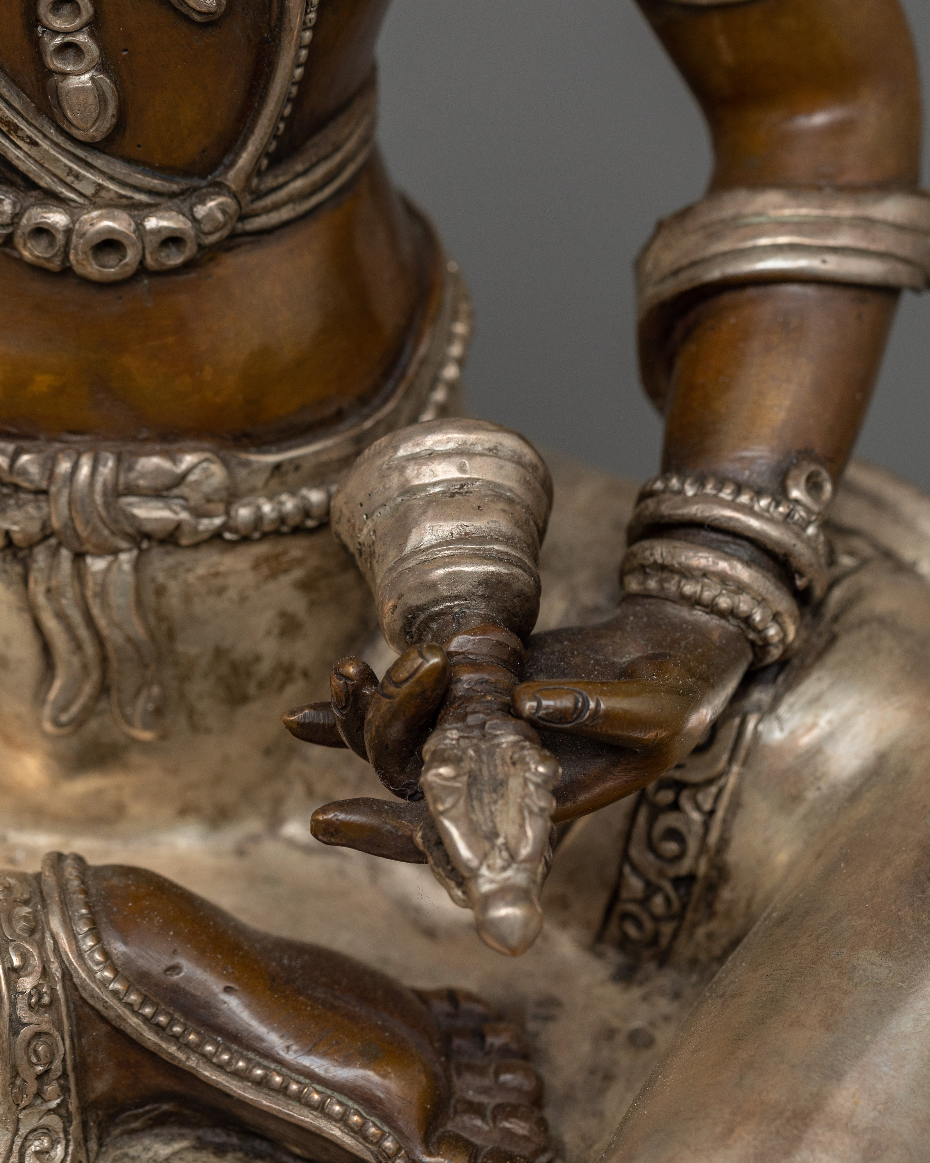 Oxidized Enlightened Bodhisattva Statue | Symbolizing Compassion and Purity