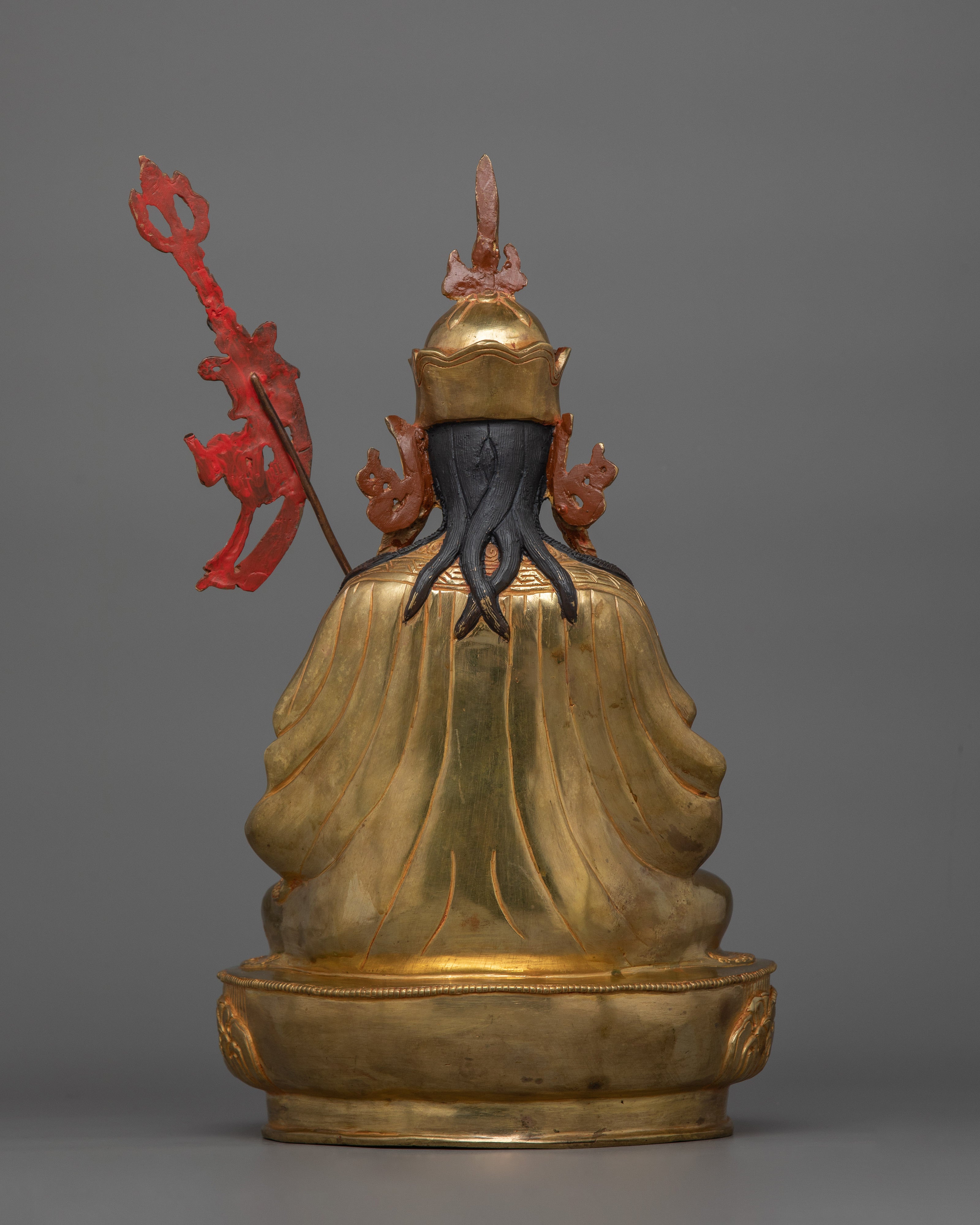 Tibetan Guru Tsyoke Dorje Statue | 24K Gold Gilded Religious Figurine