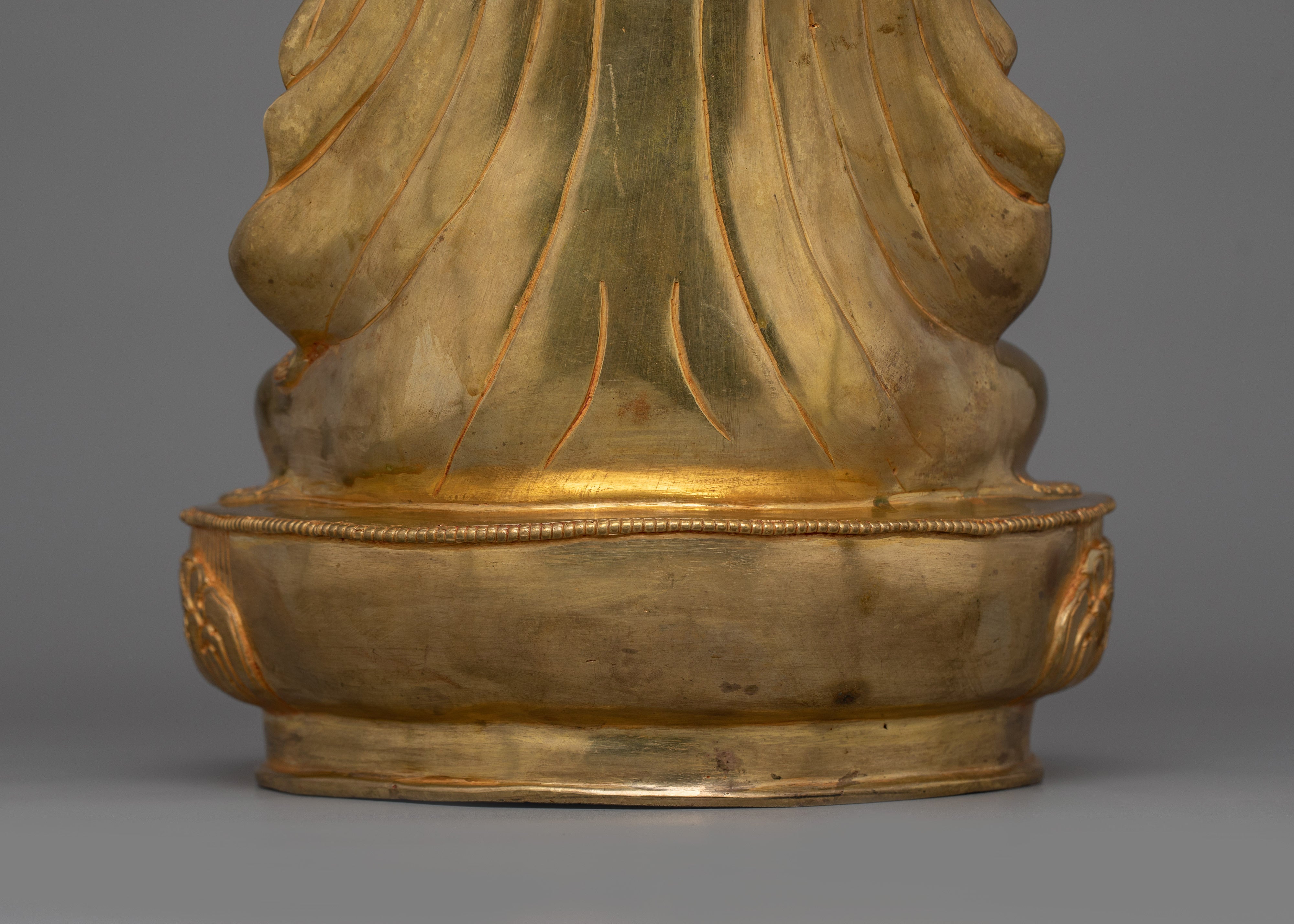 Tibetan Guru Tsyoke Dorje Statue | 24K Gold Gilded Religious Figurine