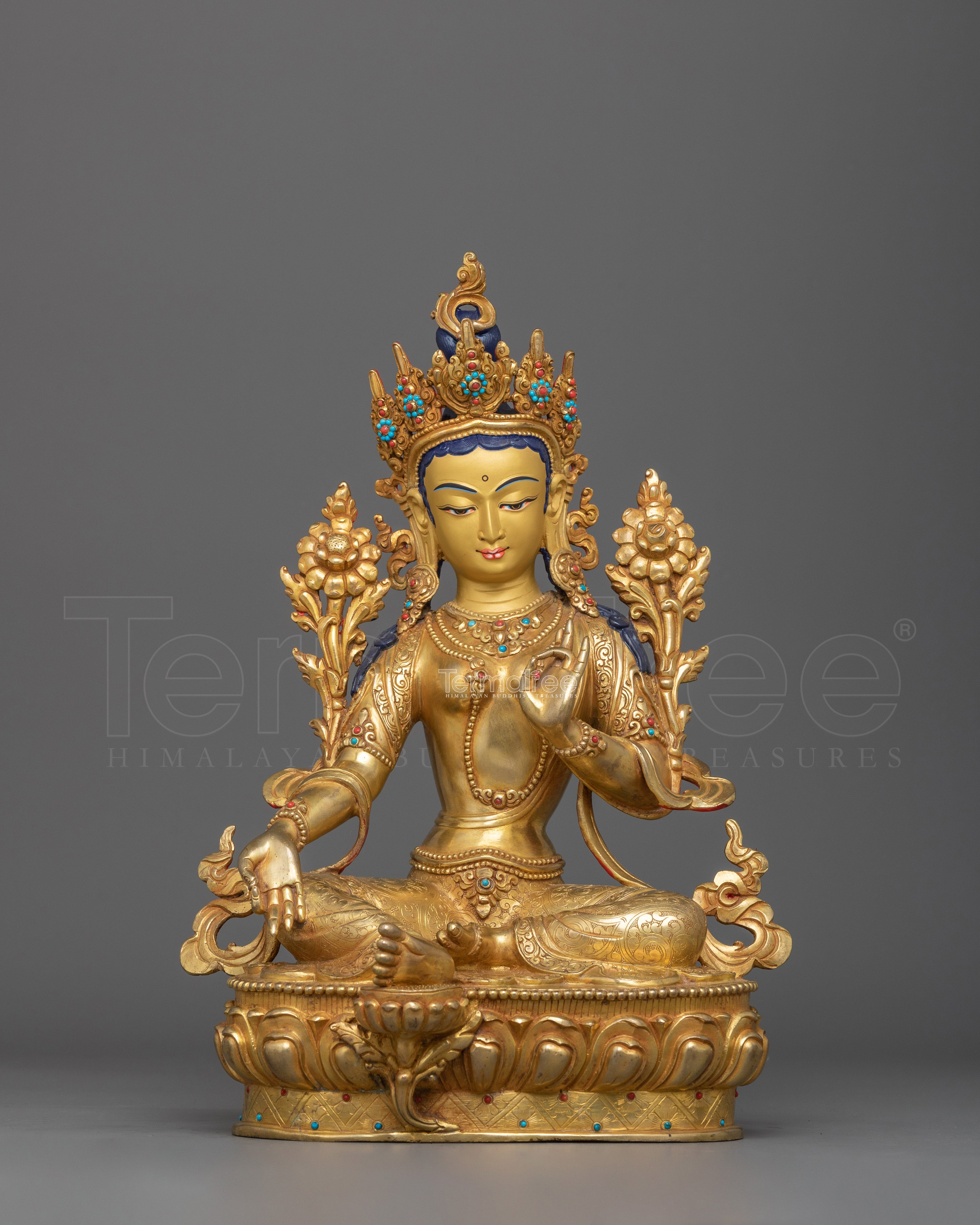 13.4 Inch Tibetan Home Decor Green Tara | The Goddess of Compassion