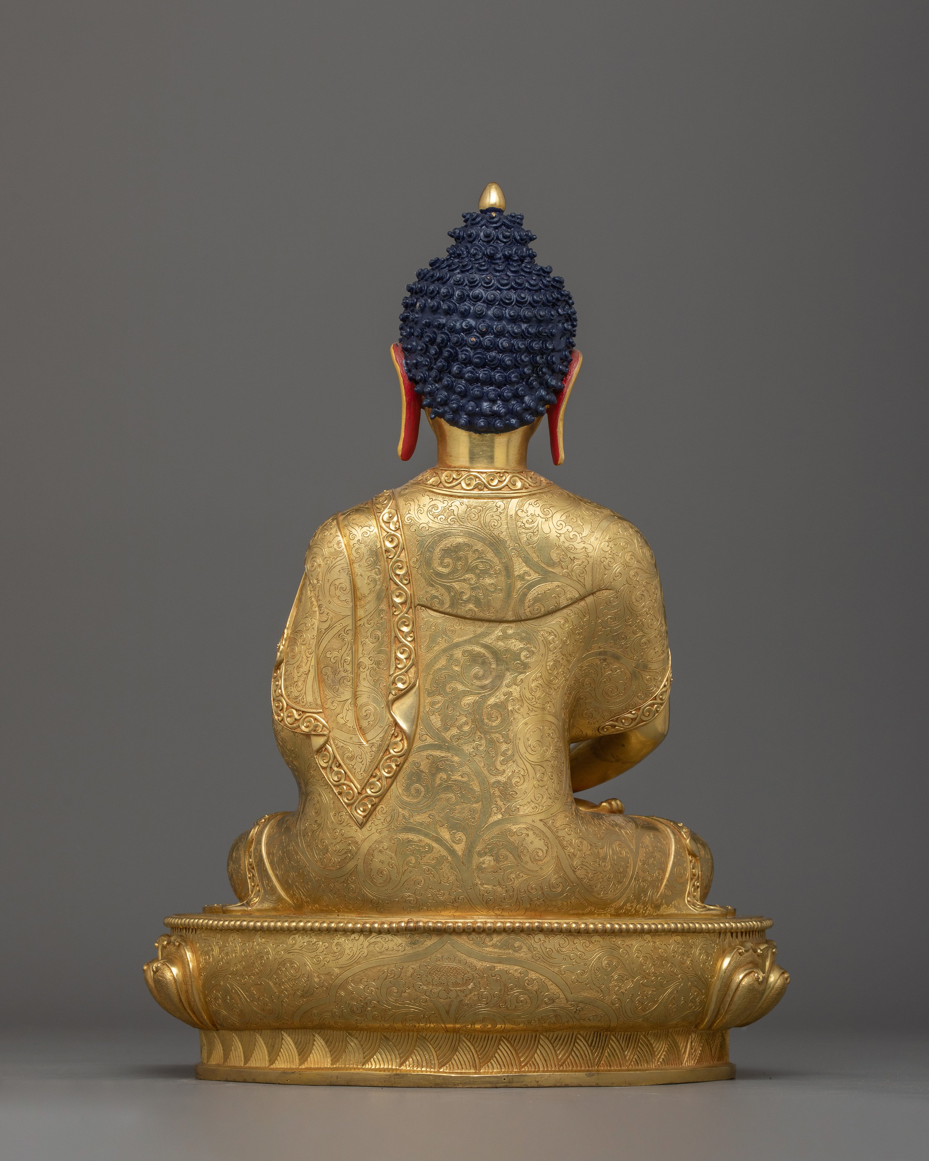 Dhyani Amitabha Buddha for Altar | 24K Gold-Gilded Buddhist Statue