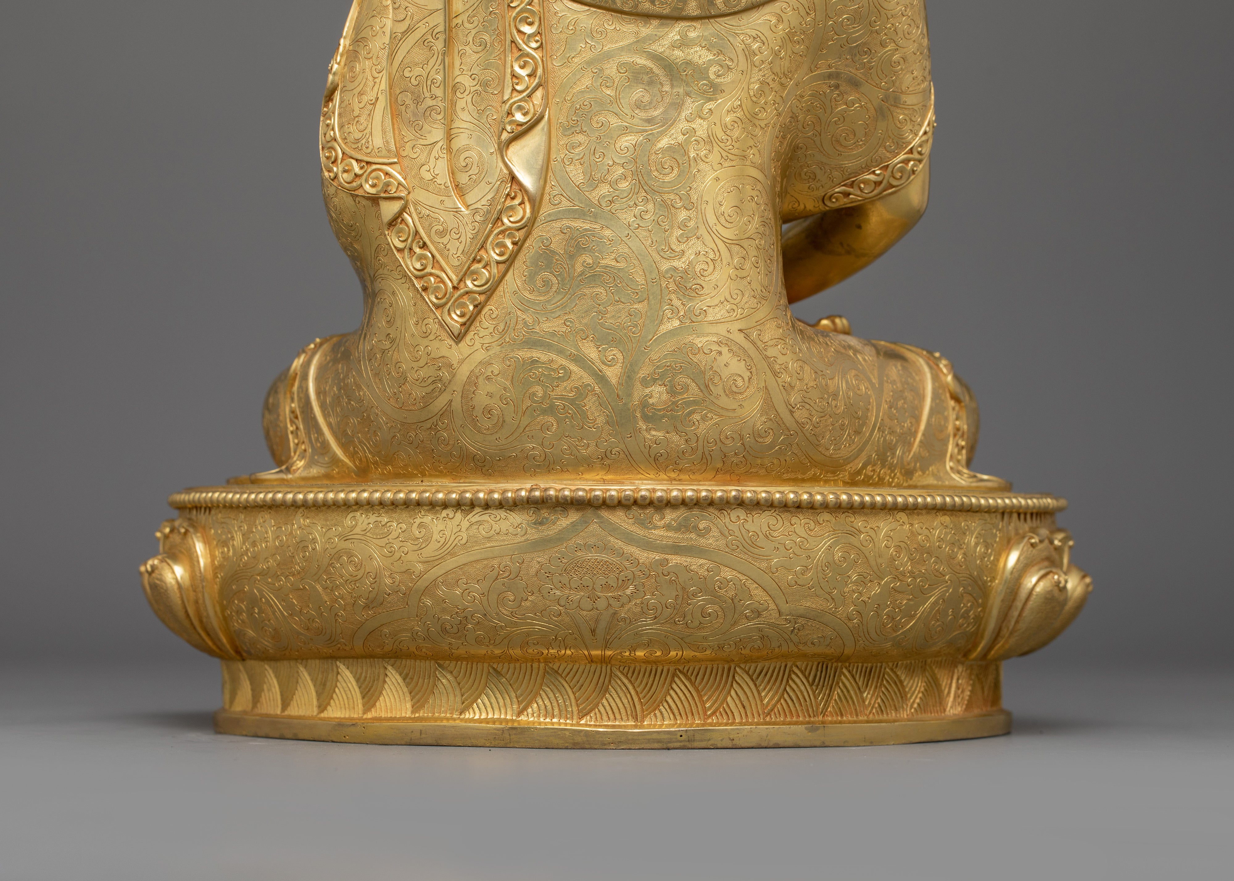 Dhyani Amitabha Buddha for Altar | 24K Gold-Gilded Buddhist Statue