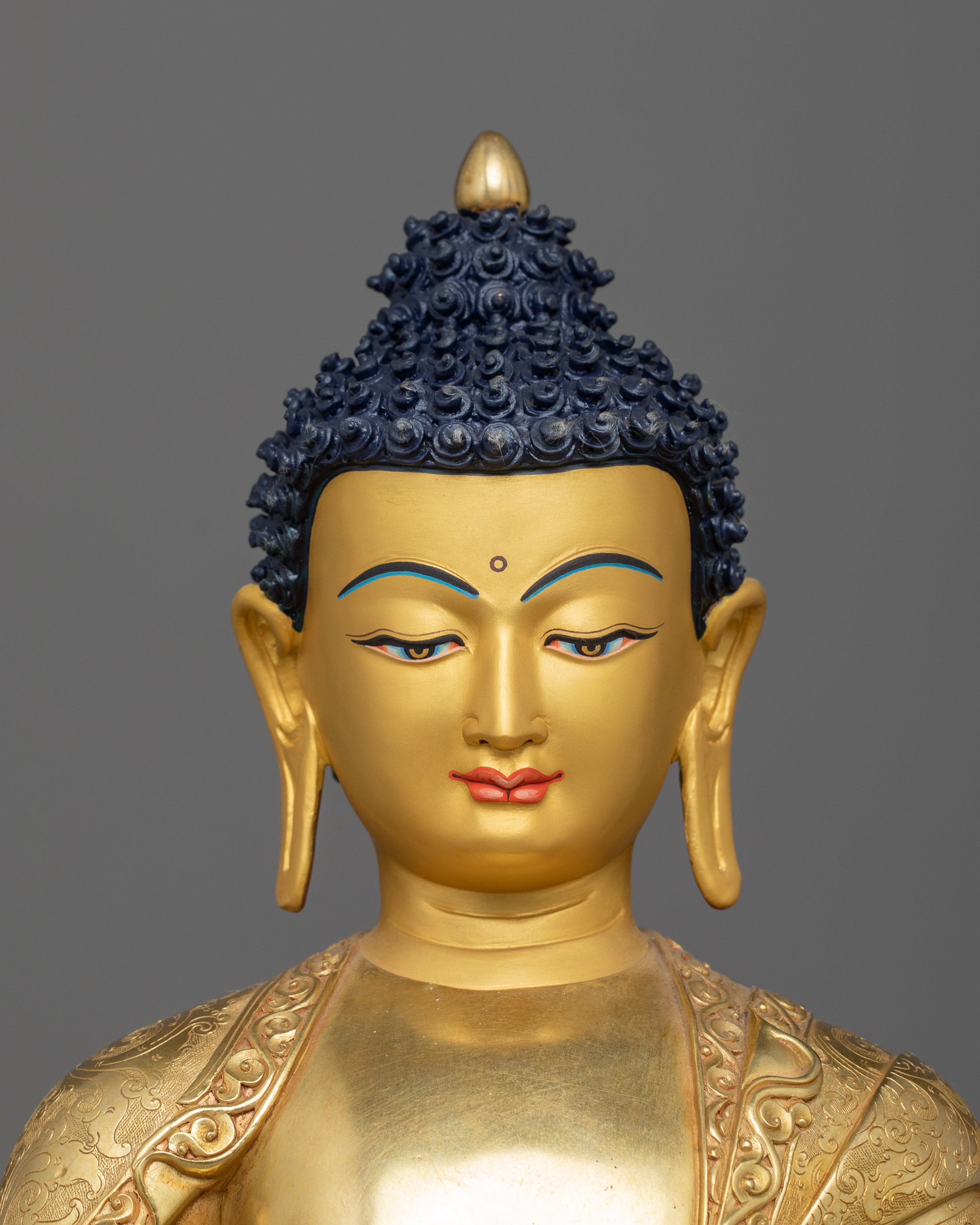 Dhyani Amitabha Buddha for Altar | 24K Gold-Gilded Buddhist Statue
