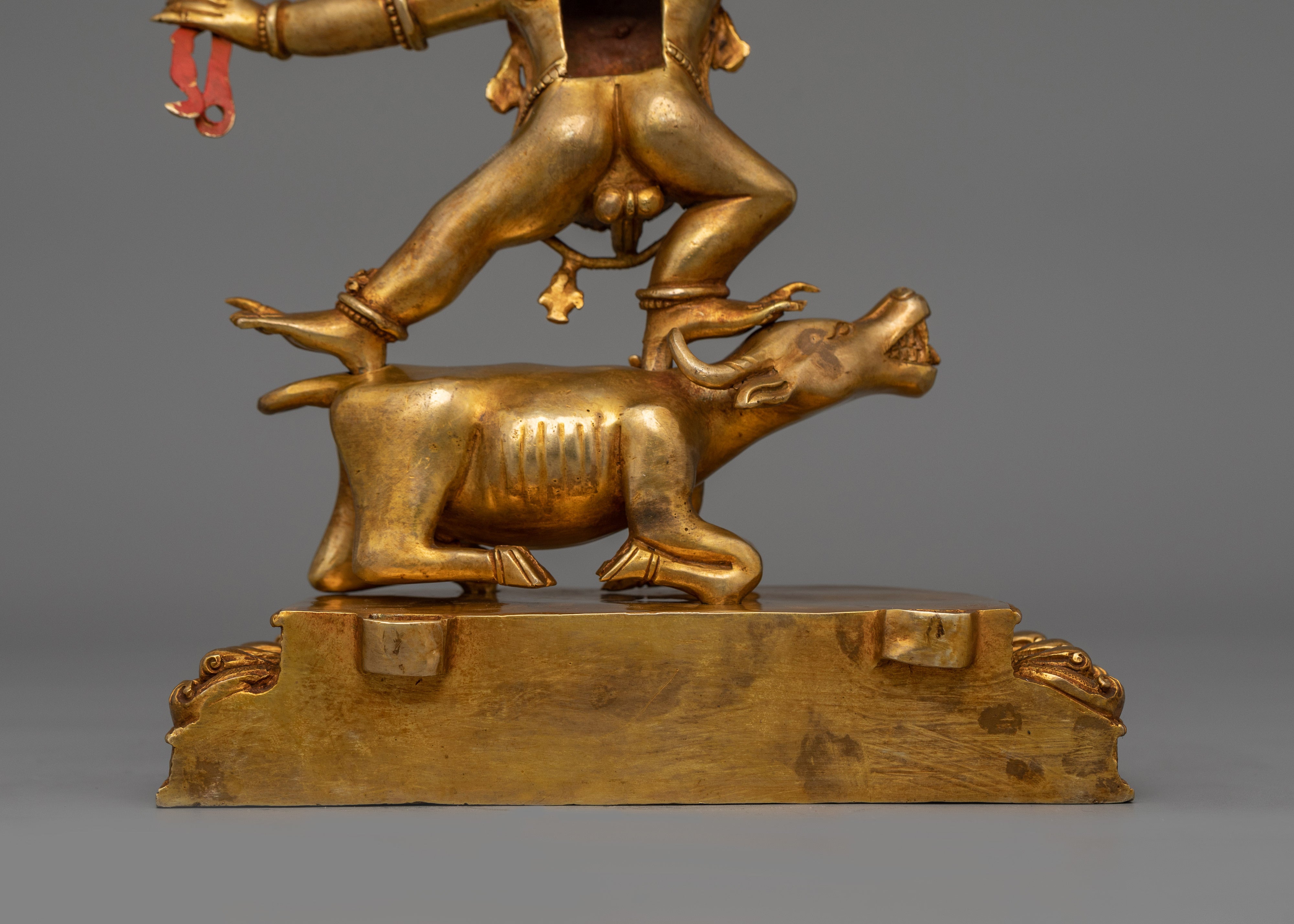 24K Gold Gilt Yama Dharmaraja Statue | Protector of Wisdom and Spiritual Strength