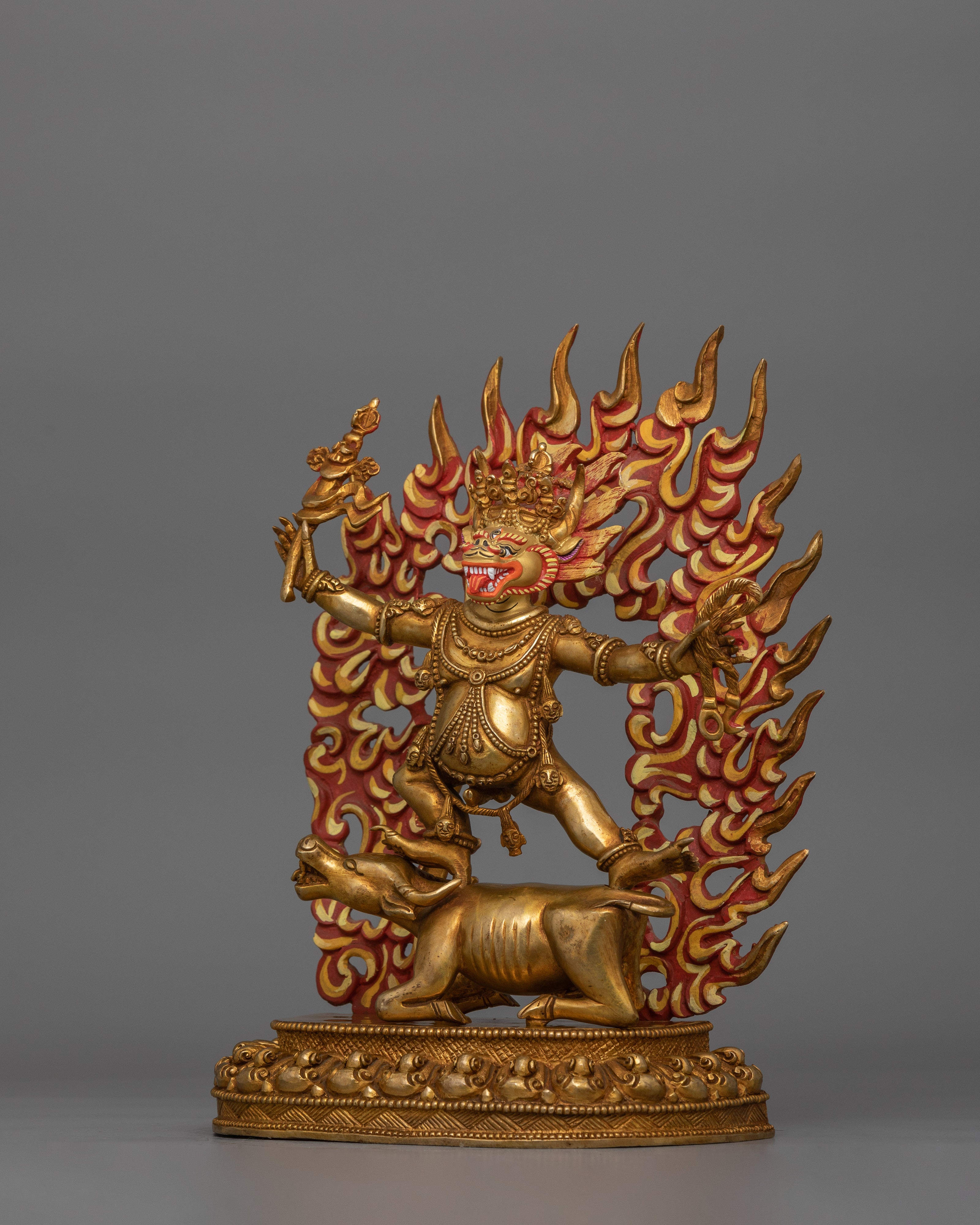 Gilt Yama Dharmaraja Statue