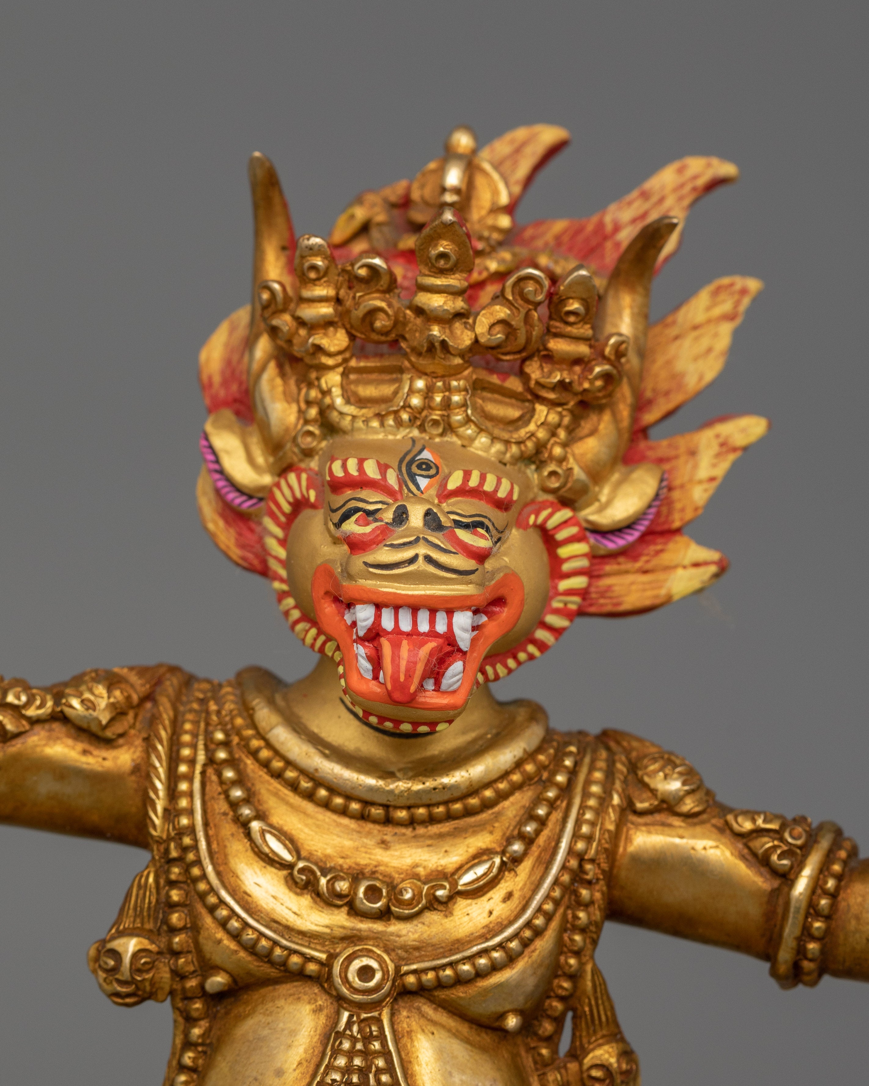 Gilt Yama Dharmaraja Statue