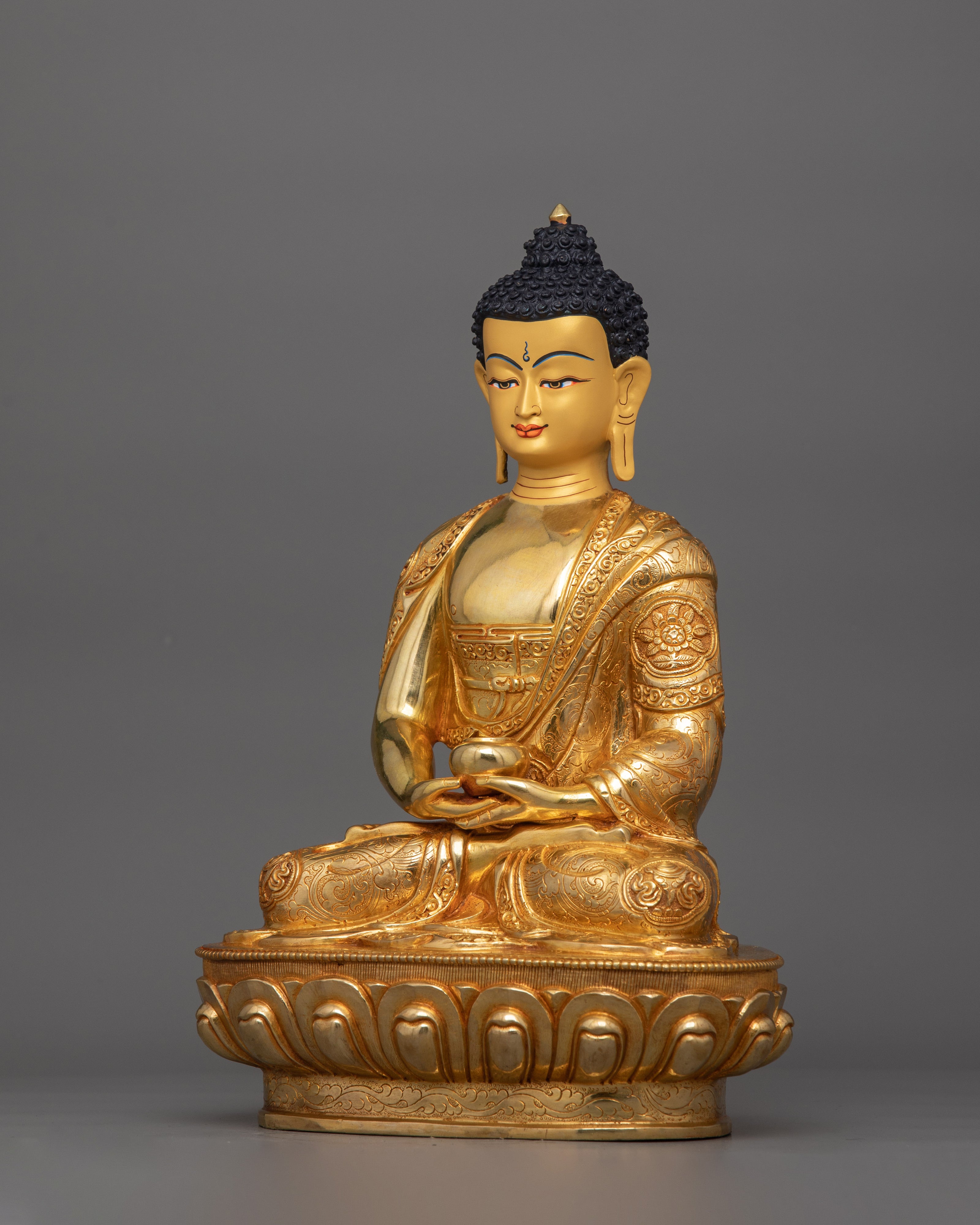 Hand-carved Amitabha Buddha Tibetan Deity | Buddha of Infinite Light Statue