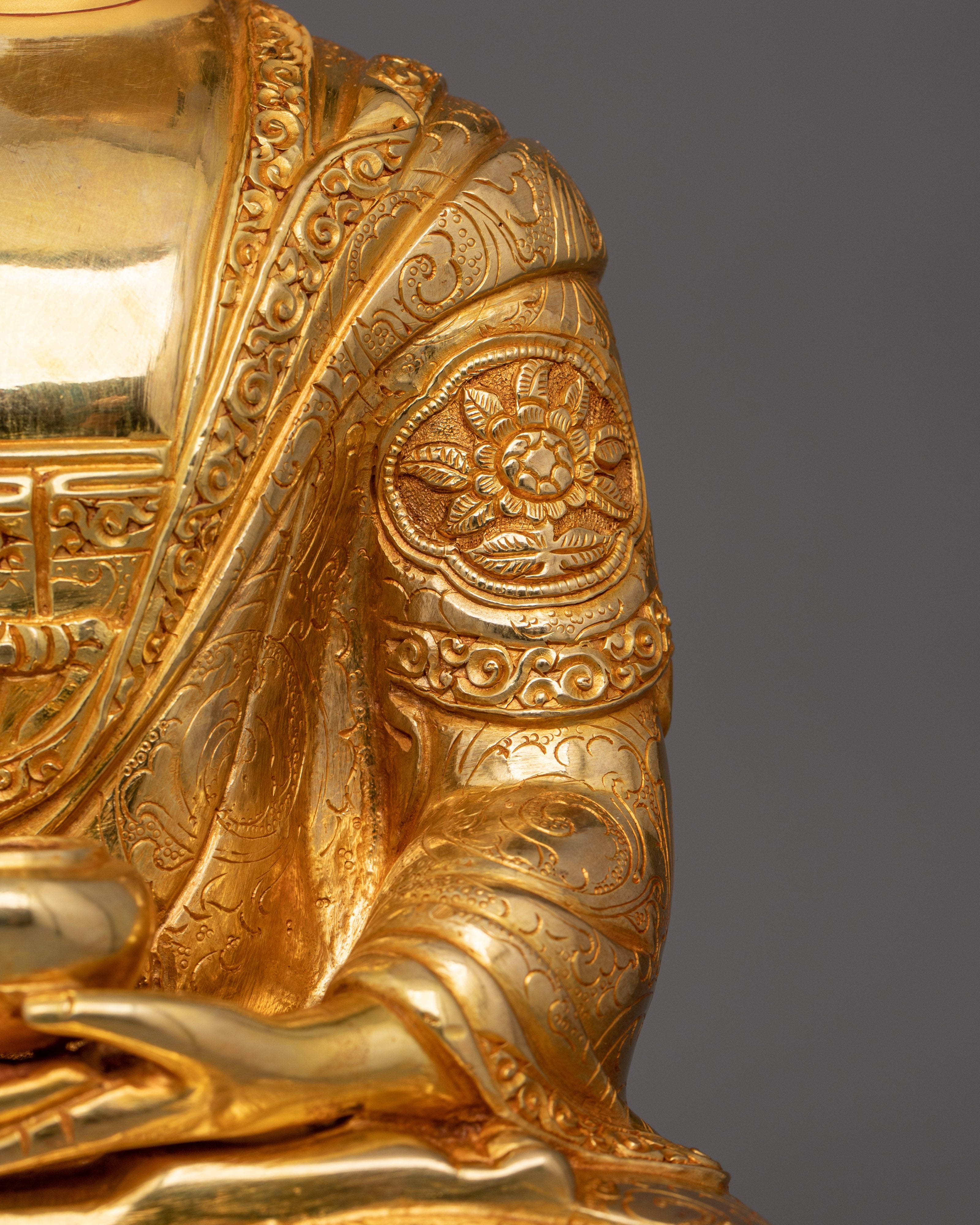 Hand-carved Amitabha Buddha Tibetan Deity | Buddha of Infinite Light Statue